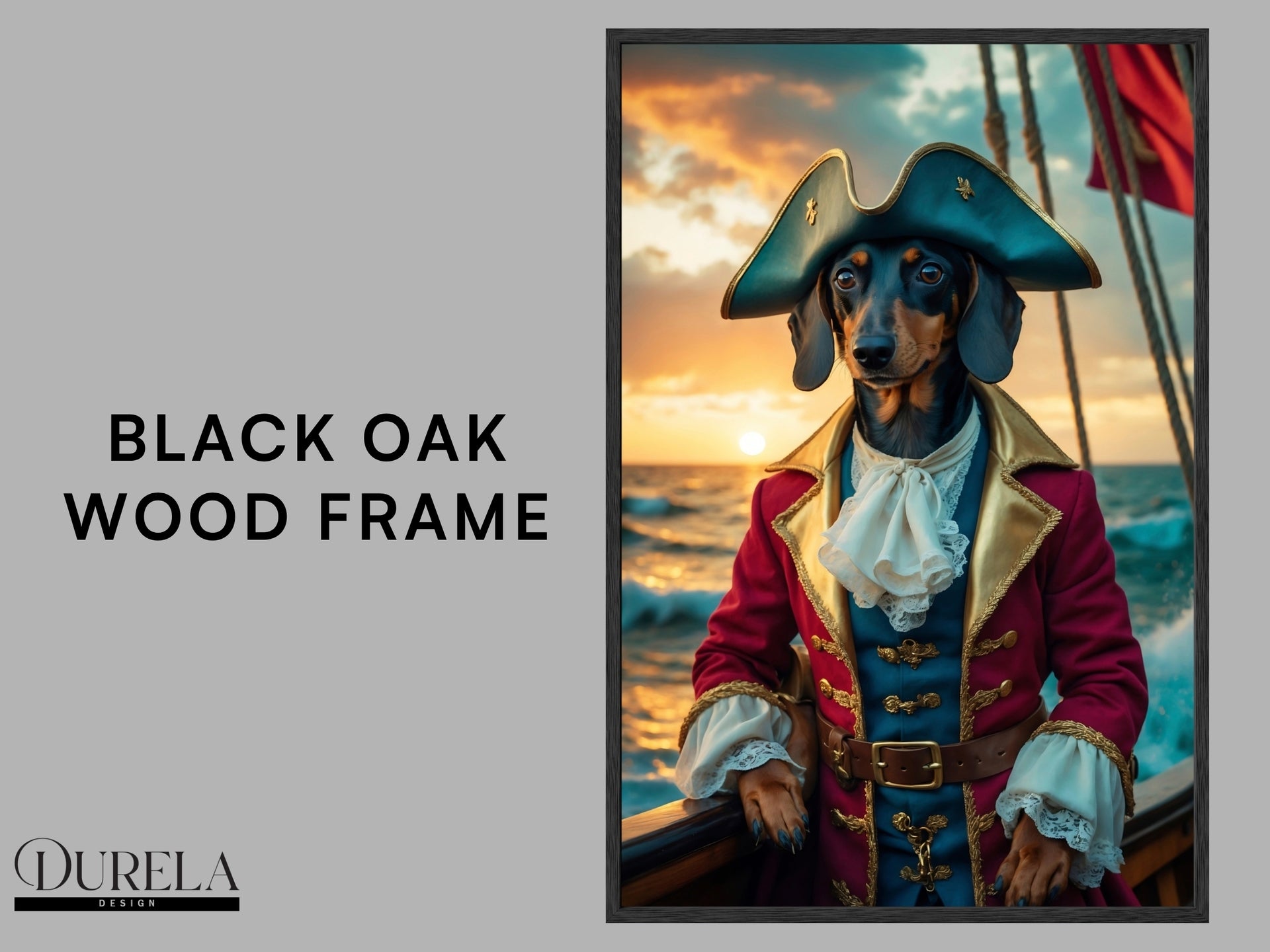 Dachshund Pirate Fantasy Wall Art