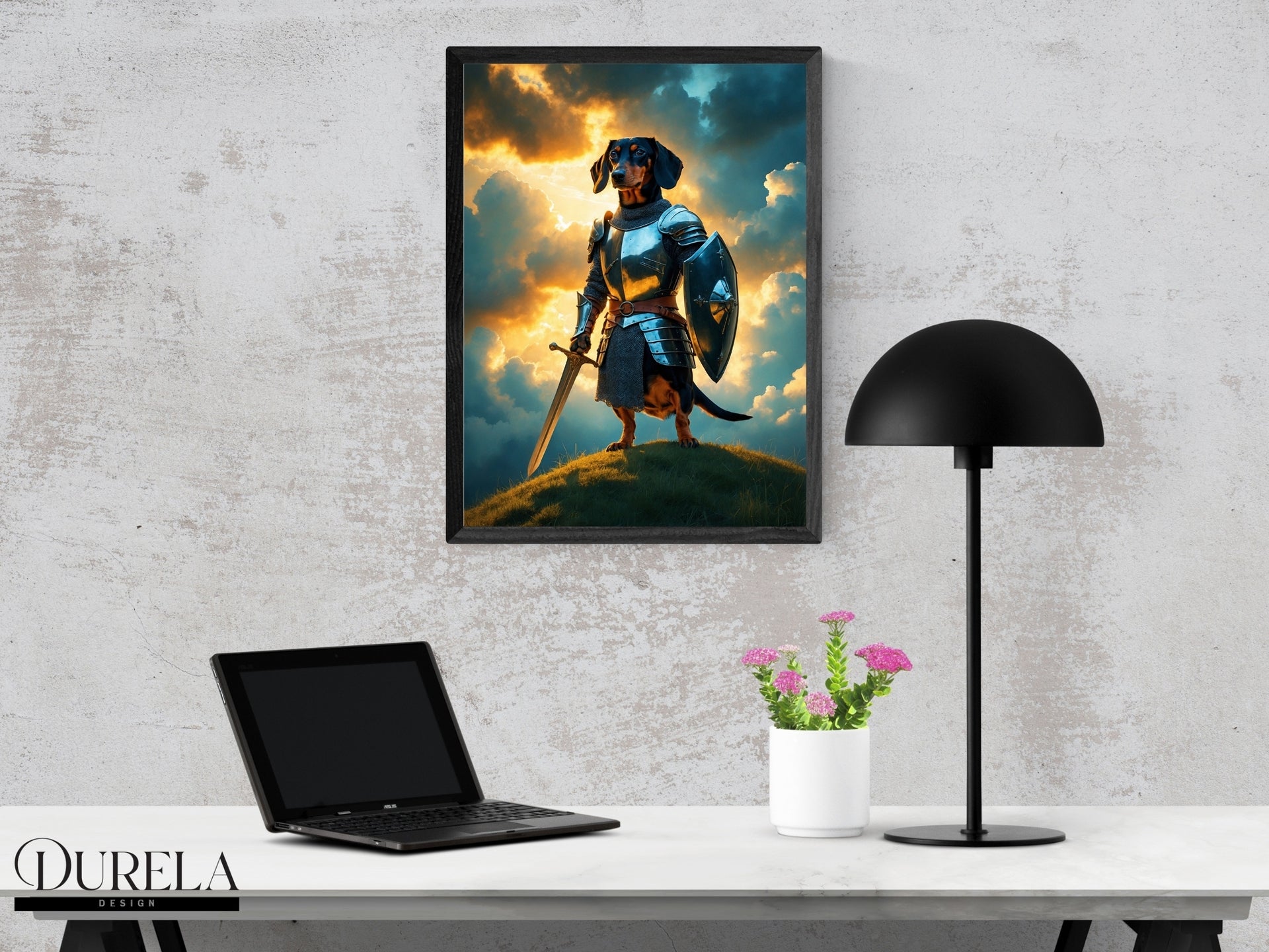 Dachshund Warrior Fantasy Wall Art