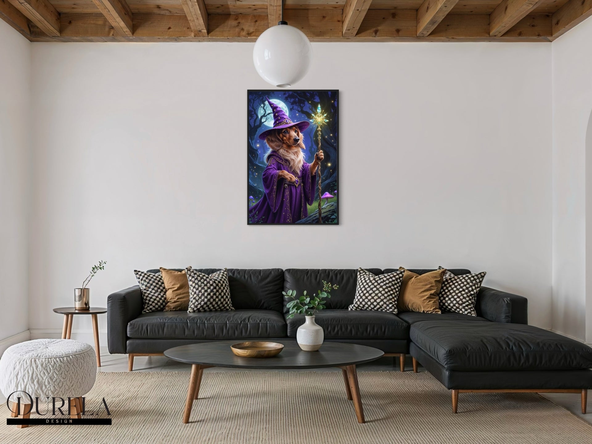 Dachshund Wizard Fantasy Wall Art