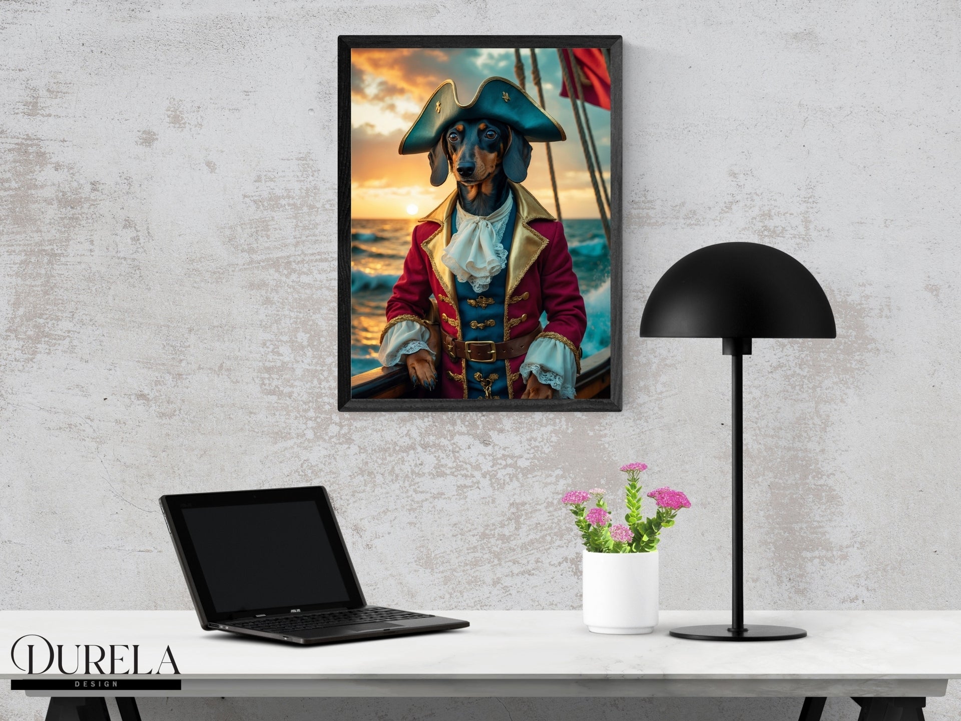 Dachshund Pirate Fantasy Wall Art