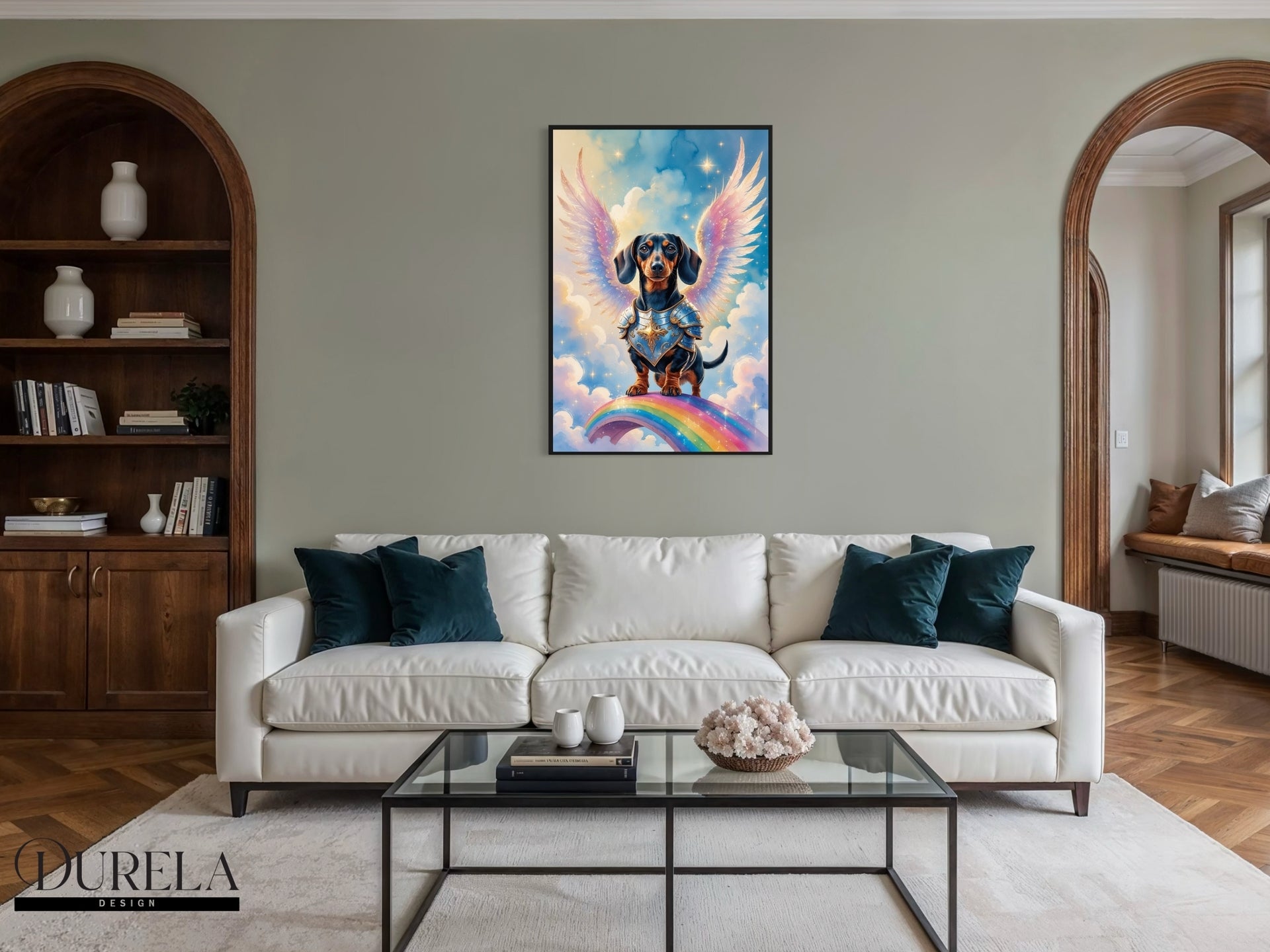 Dachshund Angel Fantasy Wall Art