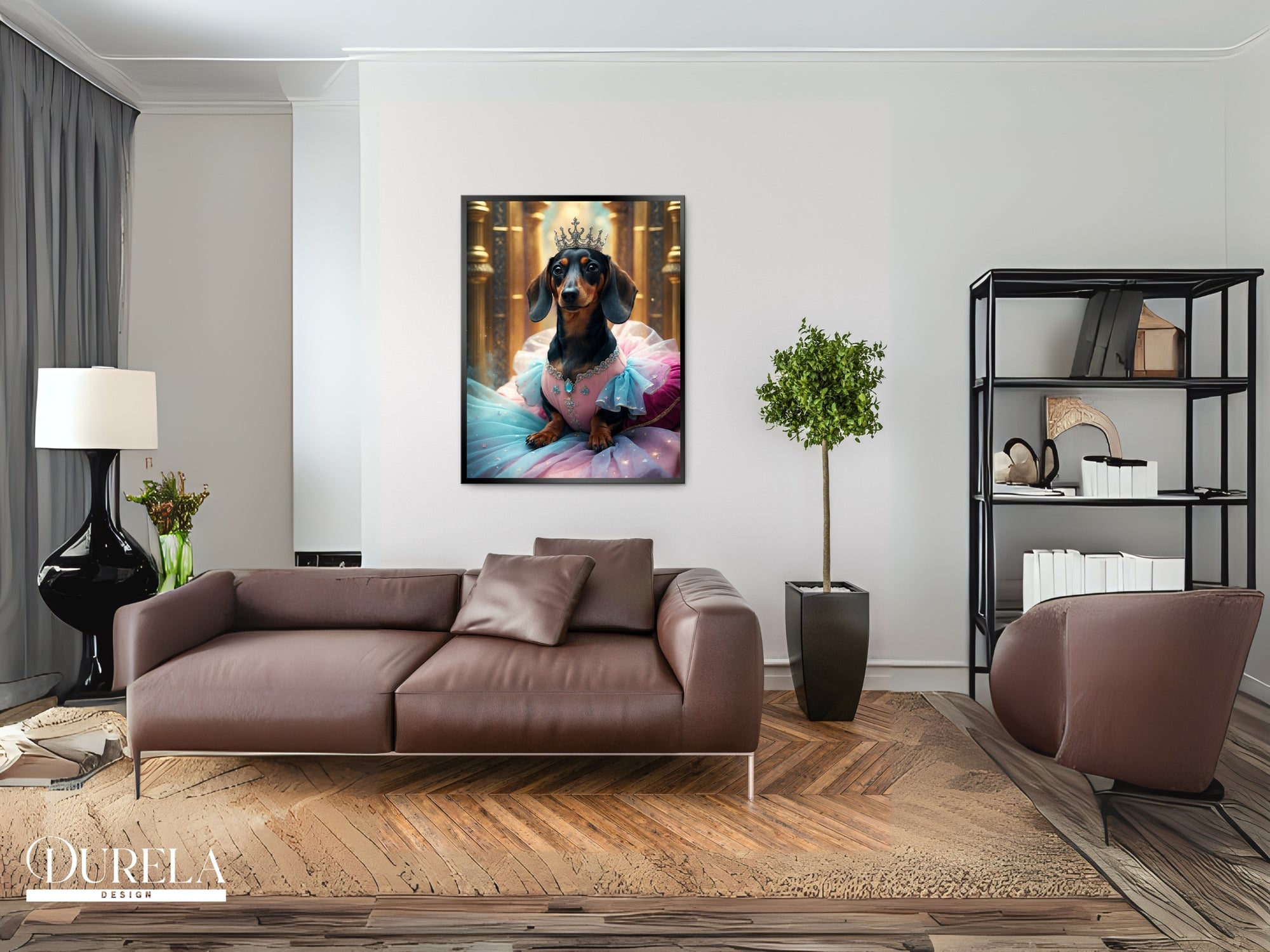 Dachshund Princess Fantasy Wall Art