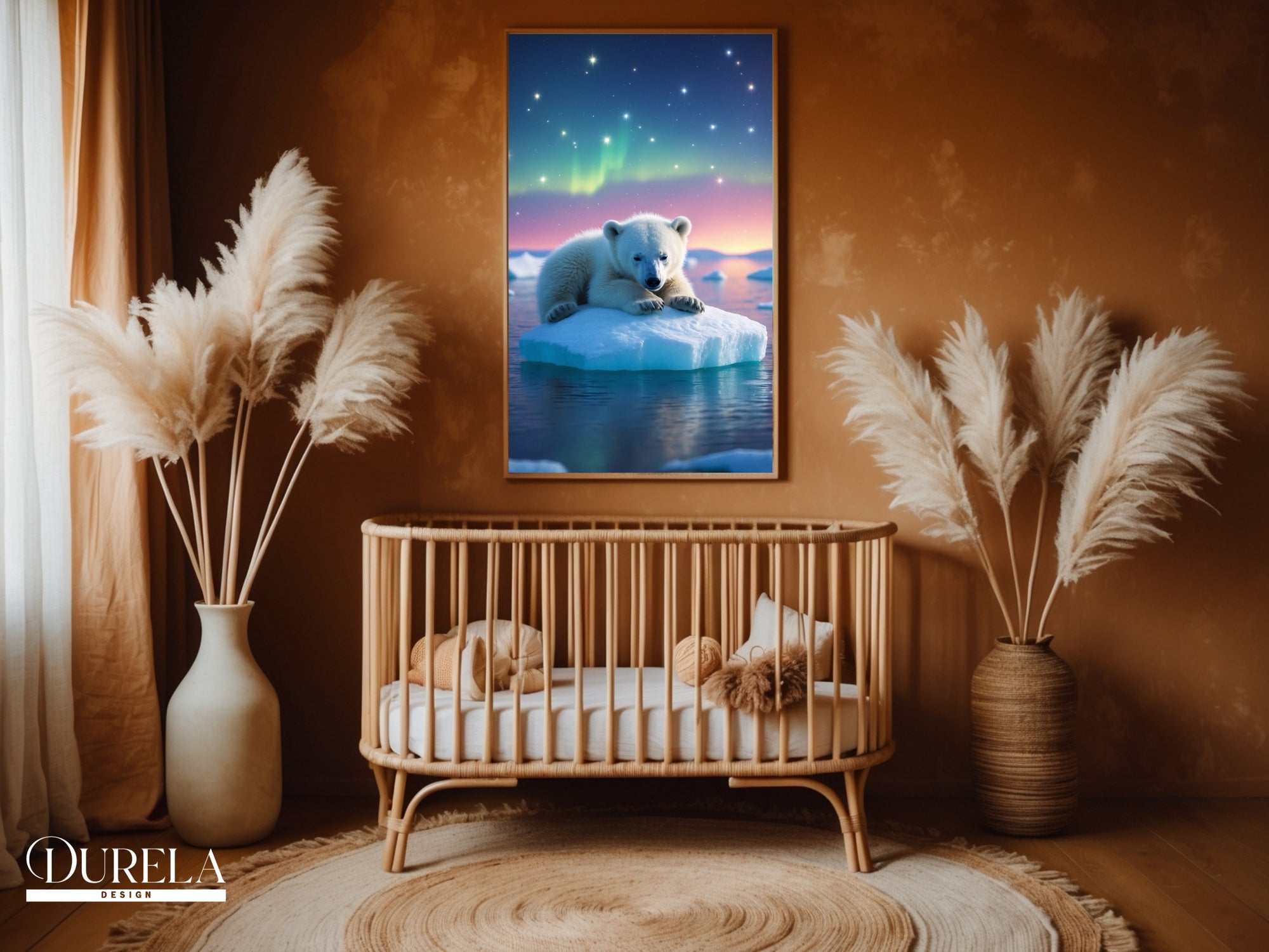 Sleepy Polar Bear Wall Art (digital file)