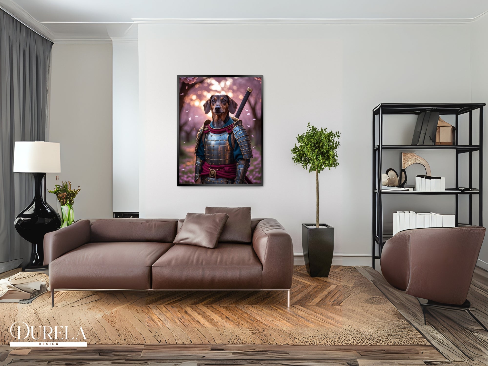 Dachshund Samurai Fantasy Wall Art