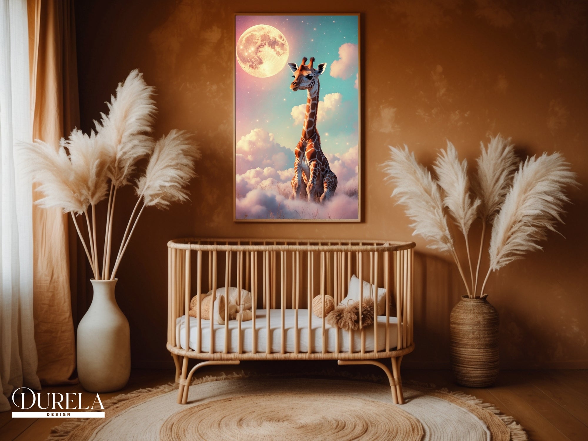 Moonlight Giraffe Wall Art (digital file)