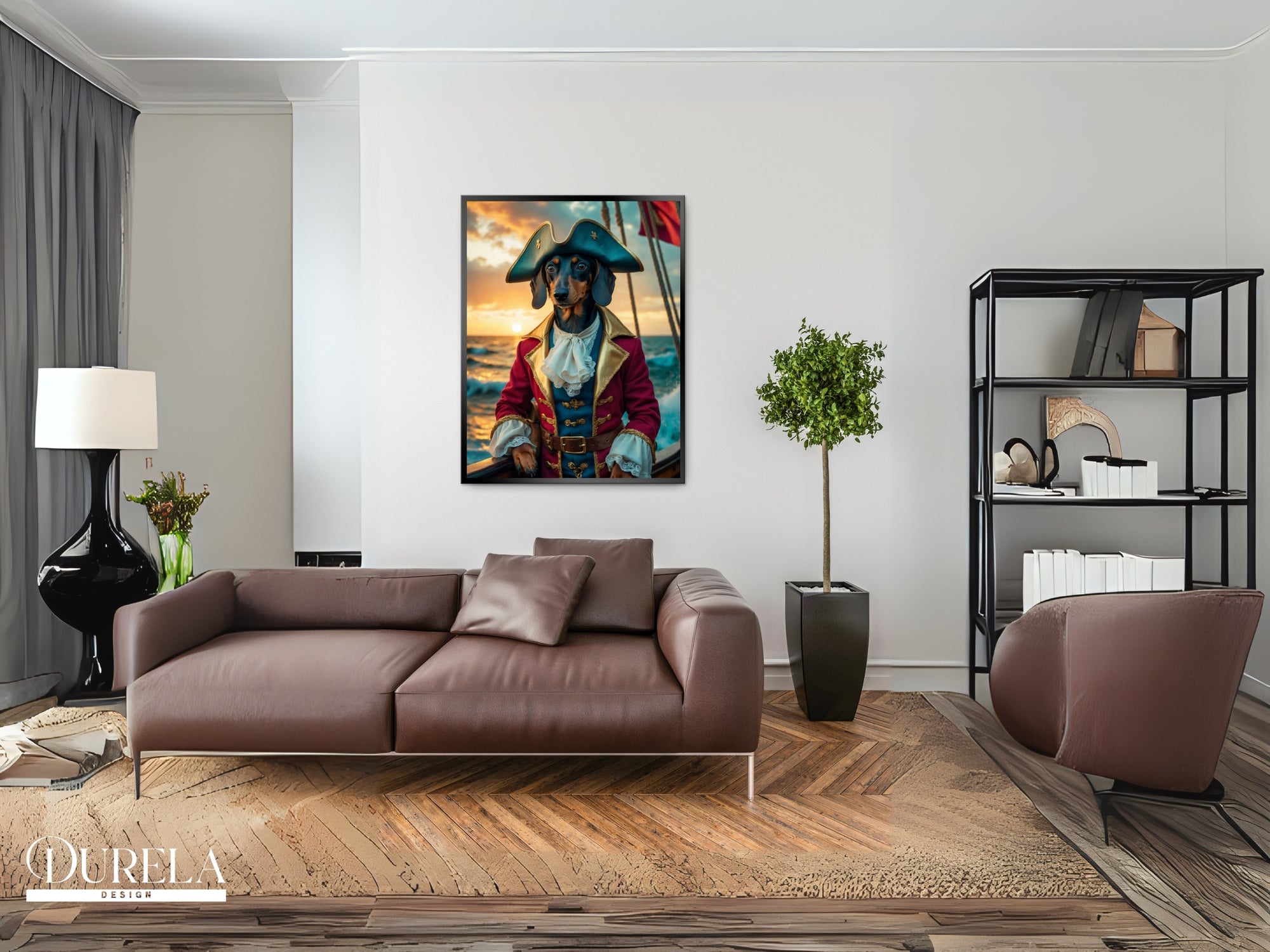 Dachshund Pirate Fantasy Wall Art