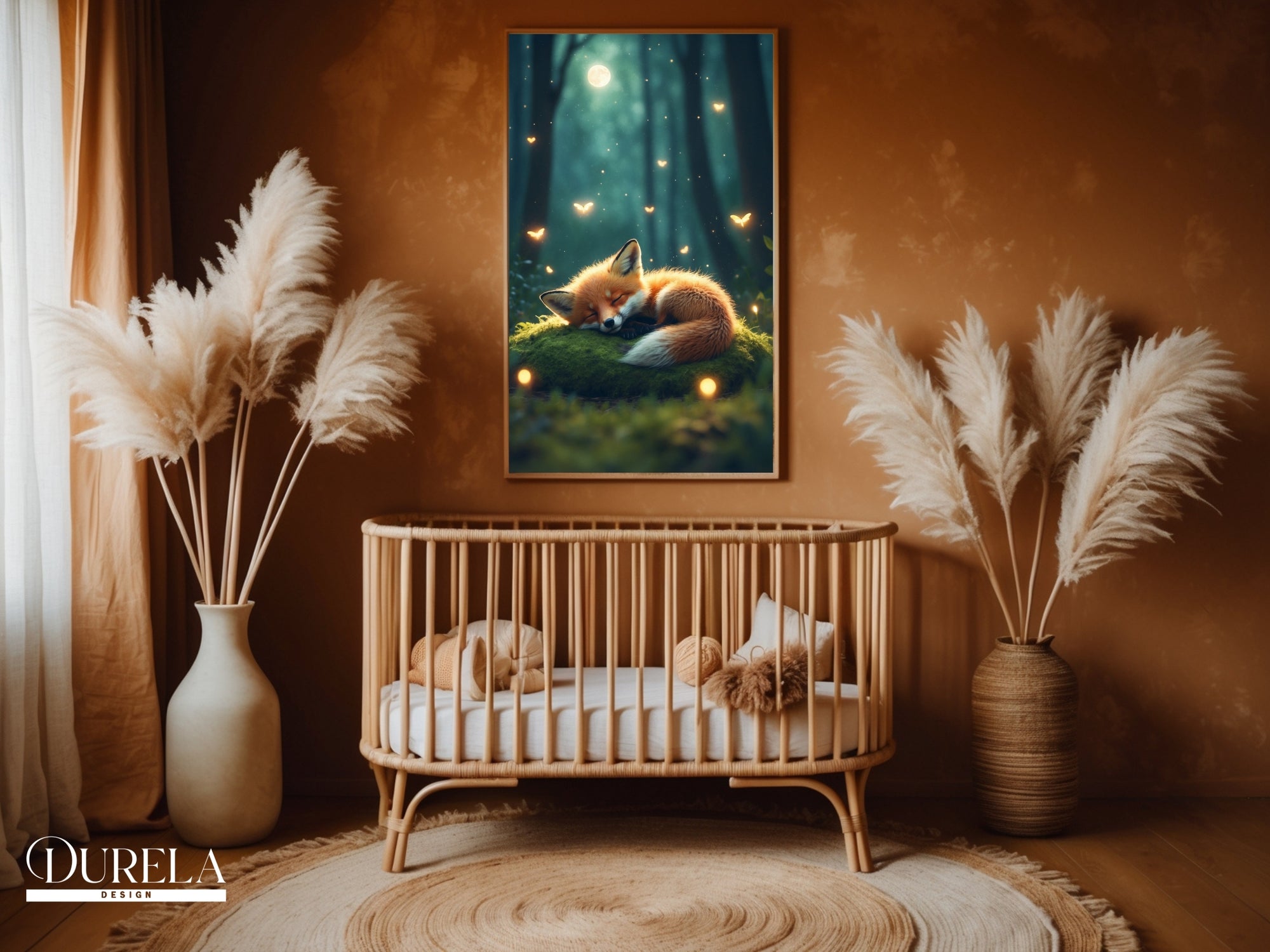 Sleepy Fox Wall Art (digital file)