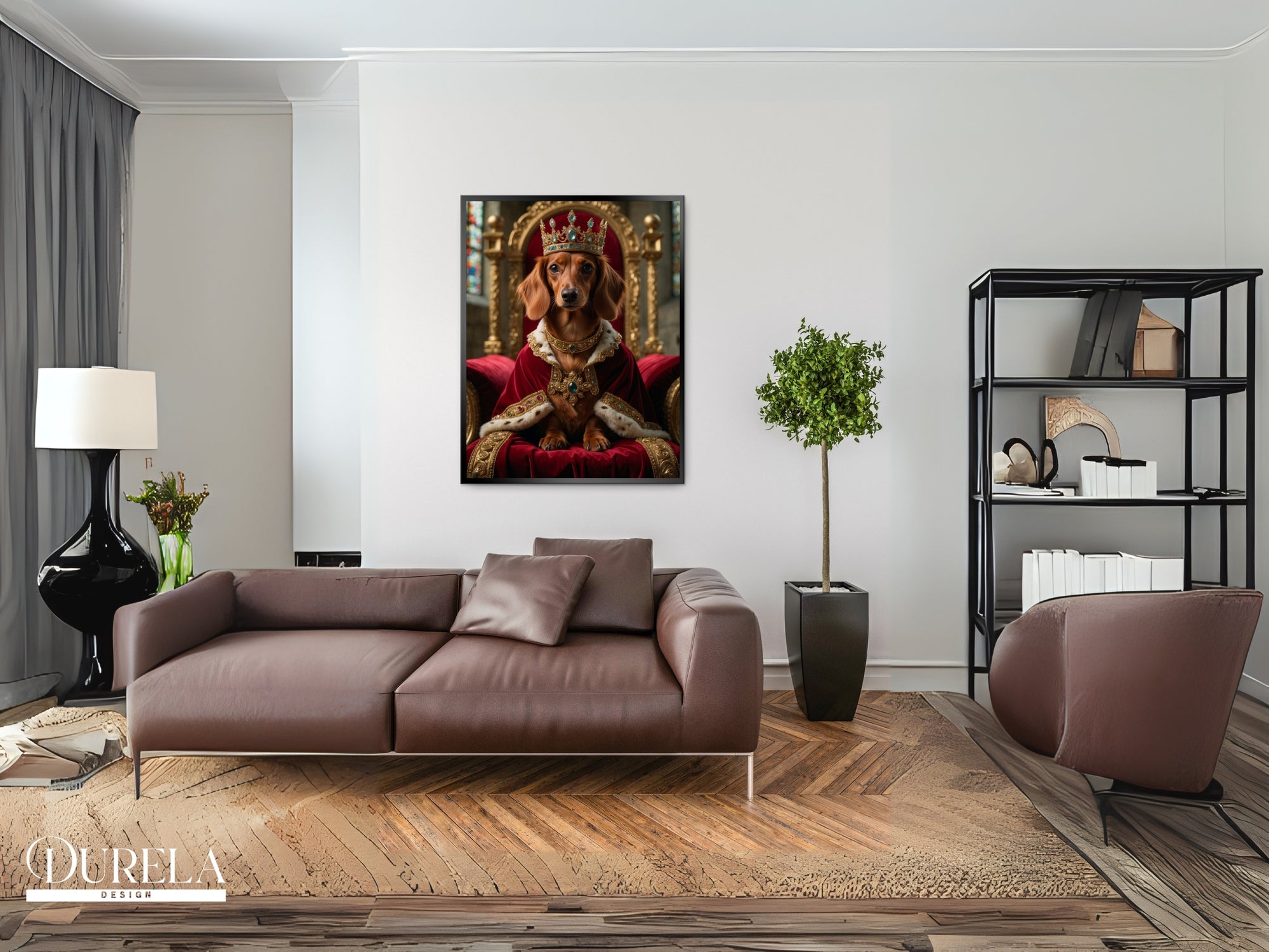 Dachshund King Fantasy Wall Art