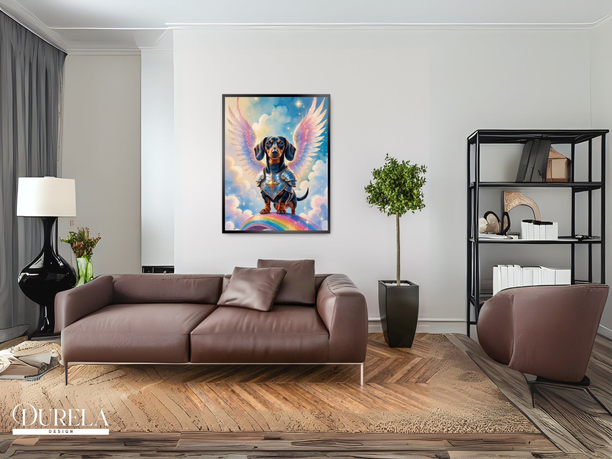 Dachshund Angel Fantasy Wall Art
