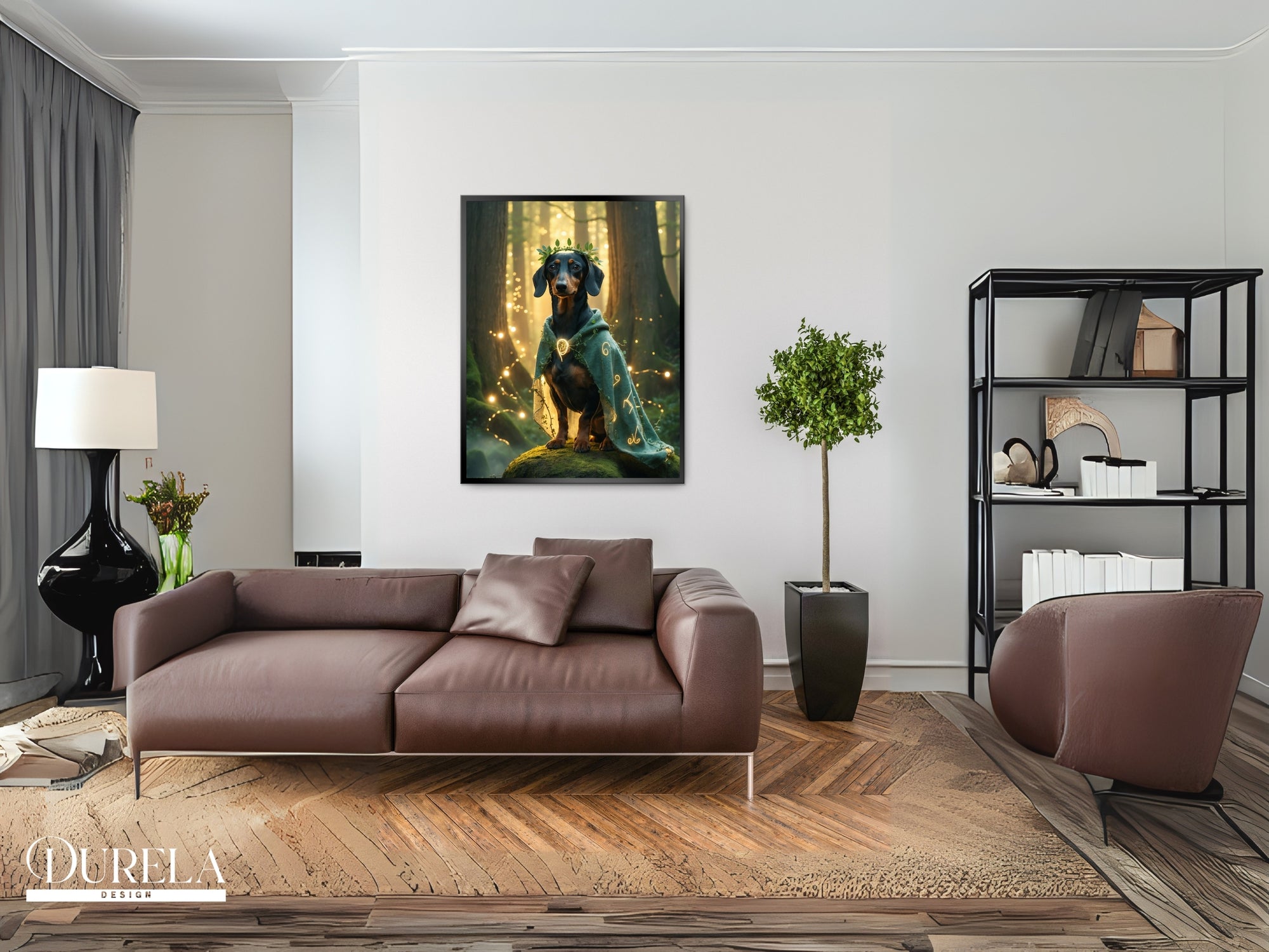 Dachshund Forest Guardian Fantasy Wall Art