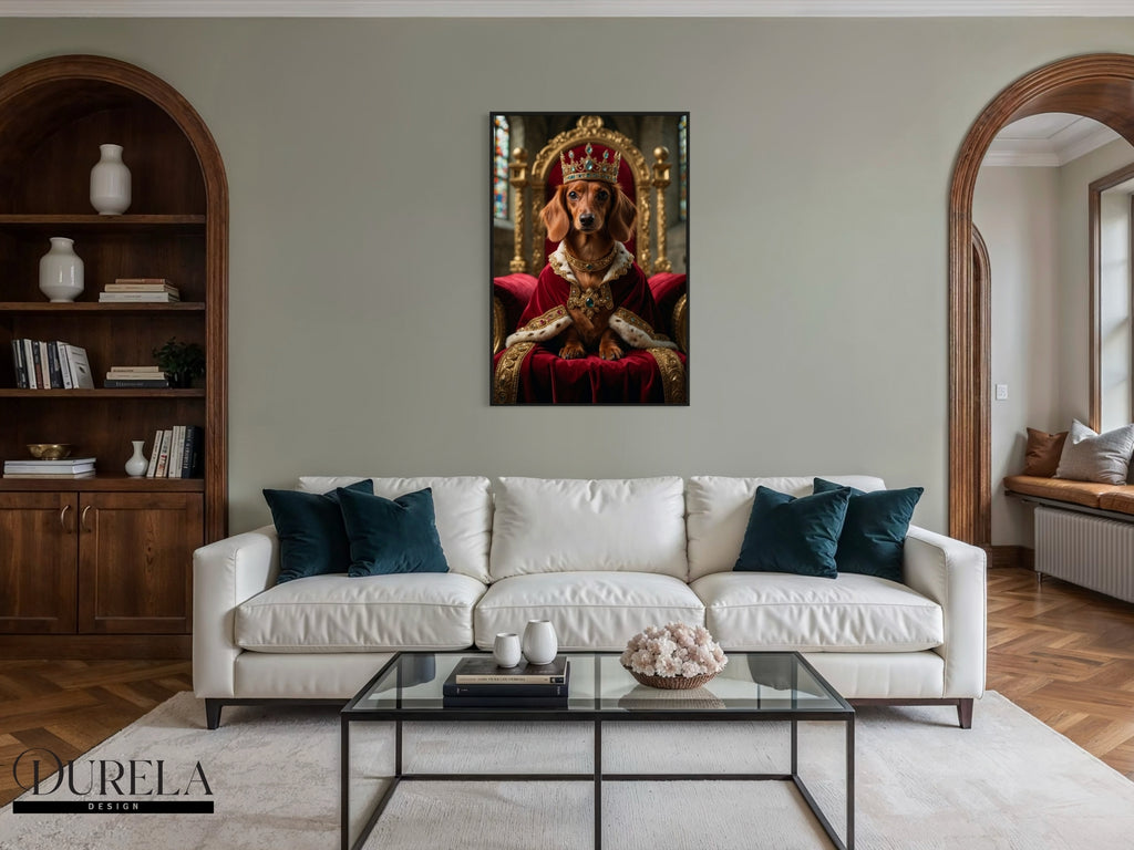 Dachshund King Fantasy Wall Art