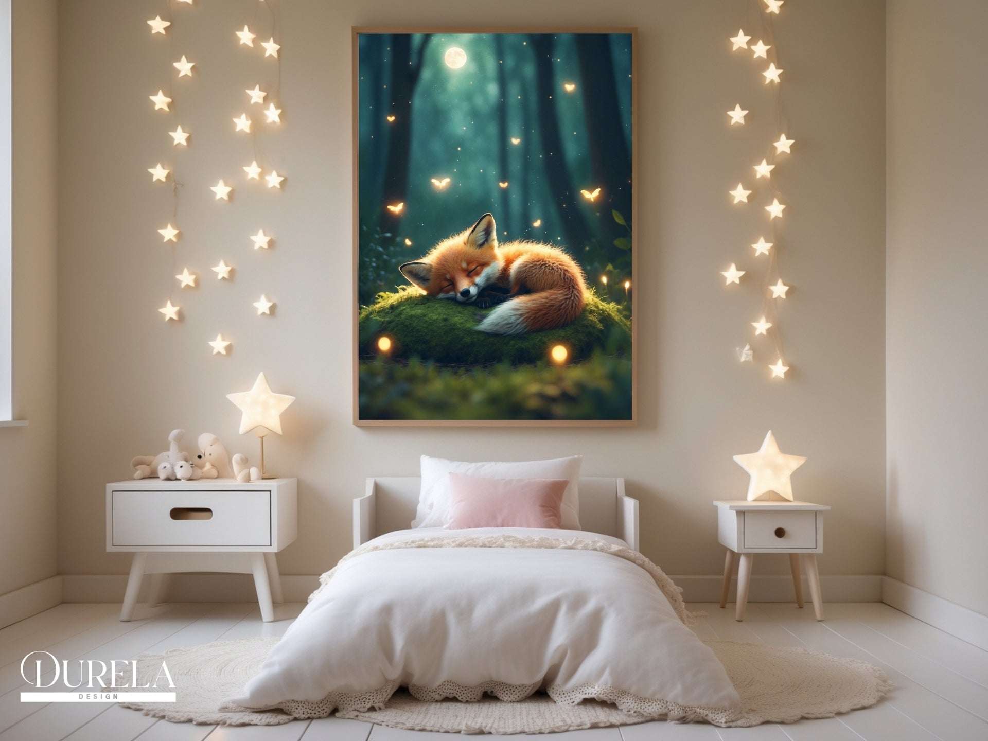 Sleepy Fox Nursery Wall Art