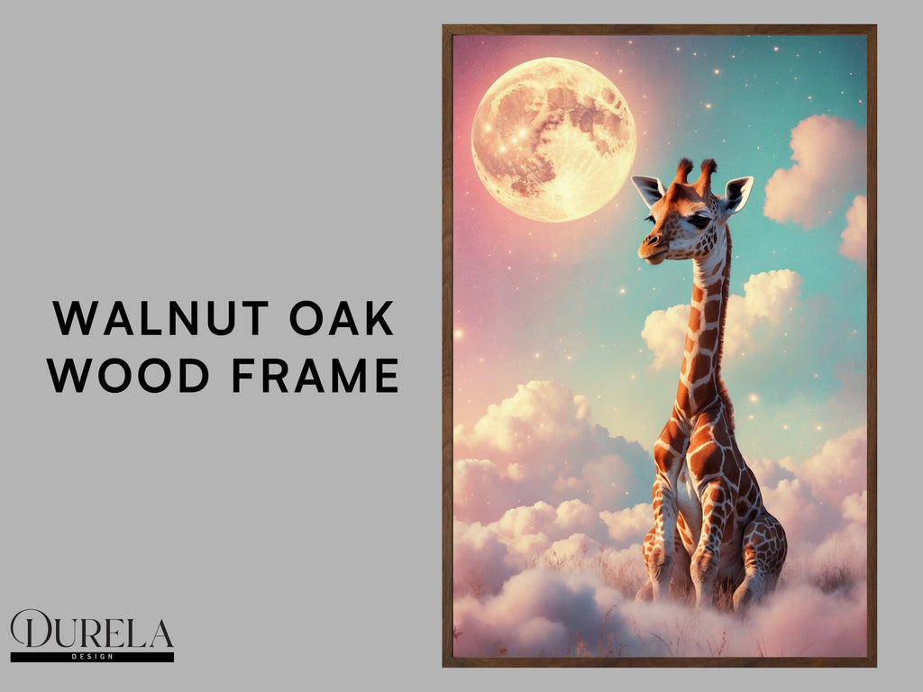 Moonlight Giraffe Nursery Wall Art
