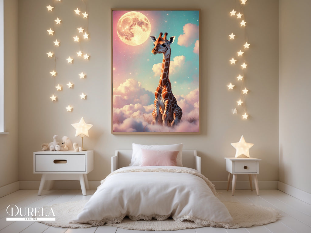 Moonlight Giraffe Wall Art (digital file)