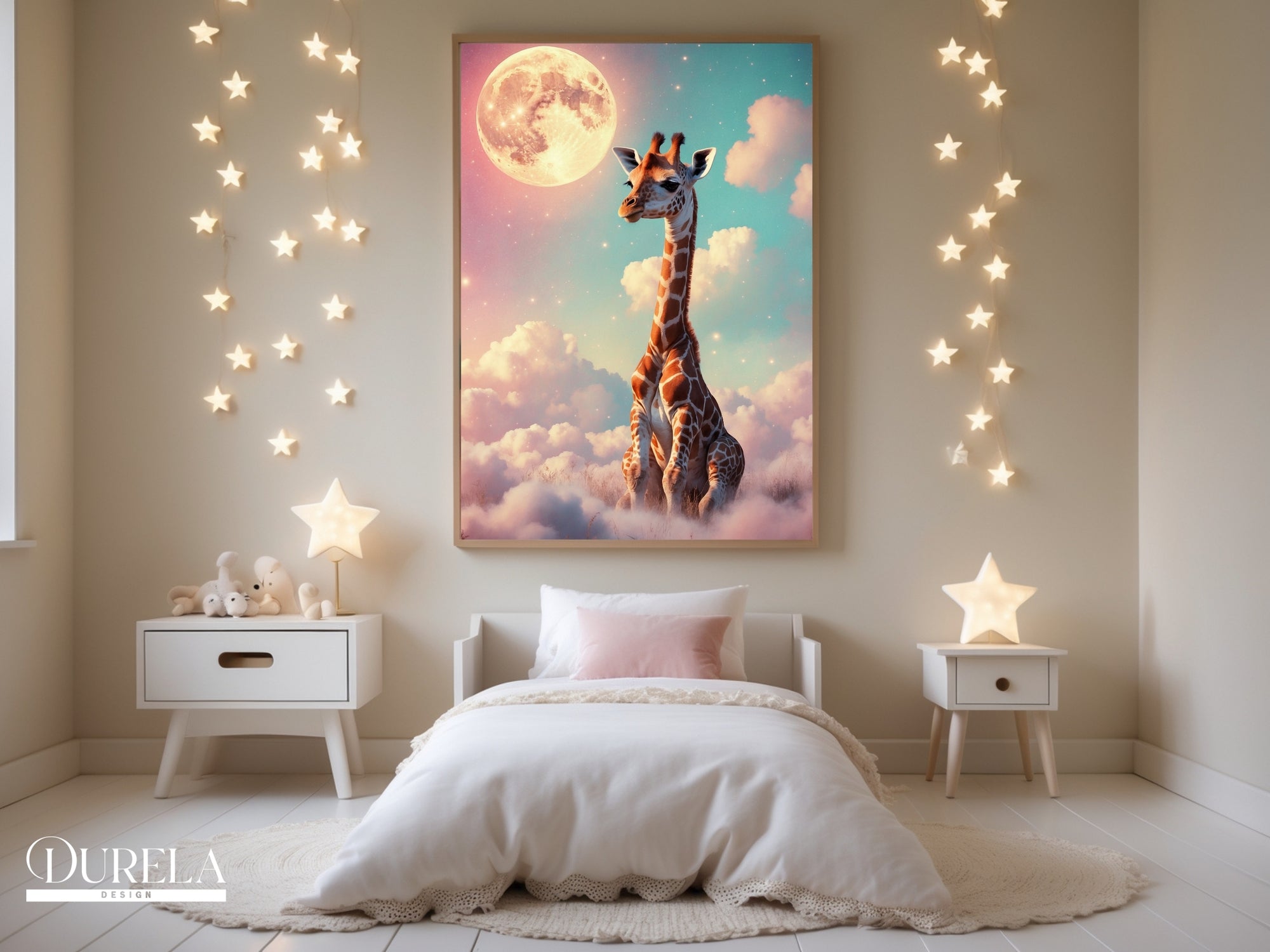 Moonlight Giraffe Wall Art (digital file)