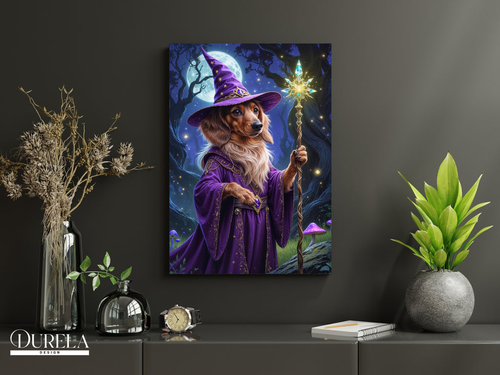 Dachshund Wizard Fantasy Wall Art (digital file)