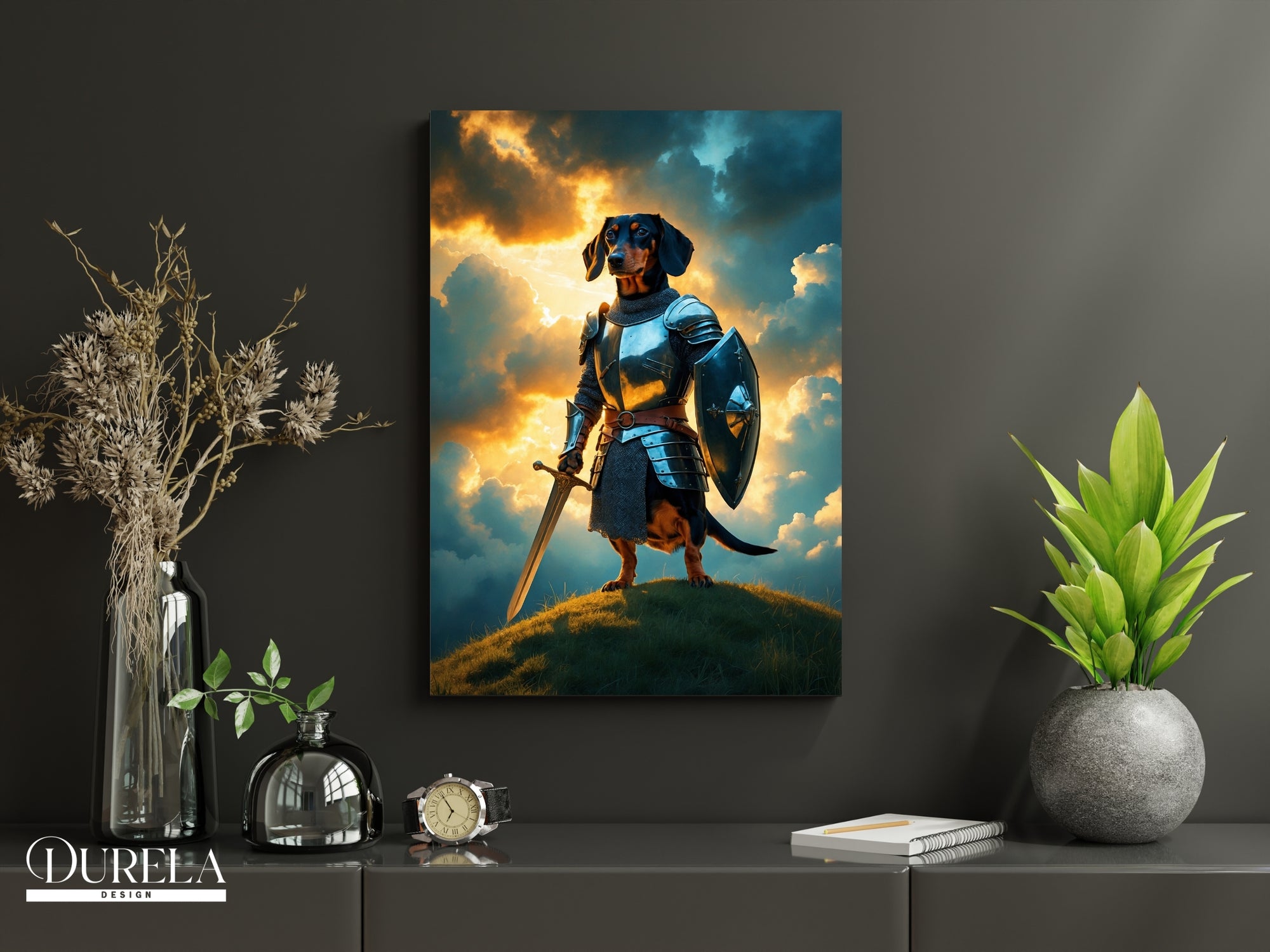 Dachshund Warrior Fantasy Wall Art (digital file)
