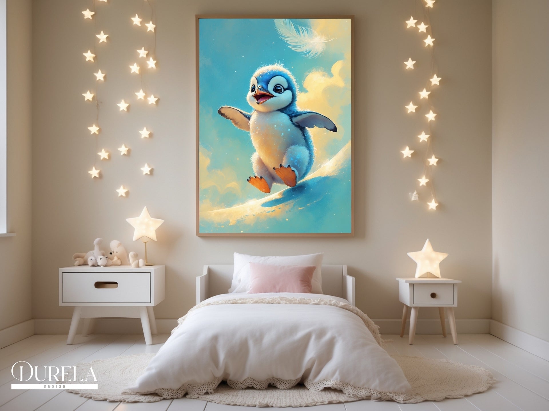 Joyful Baby Penguin Wall Art