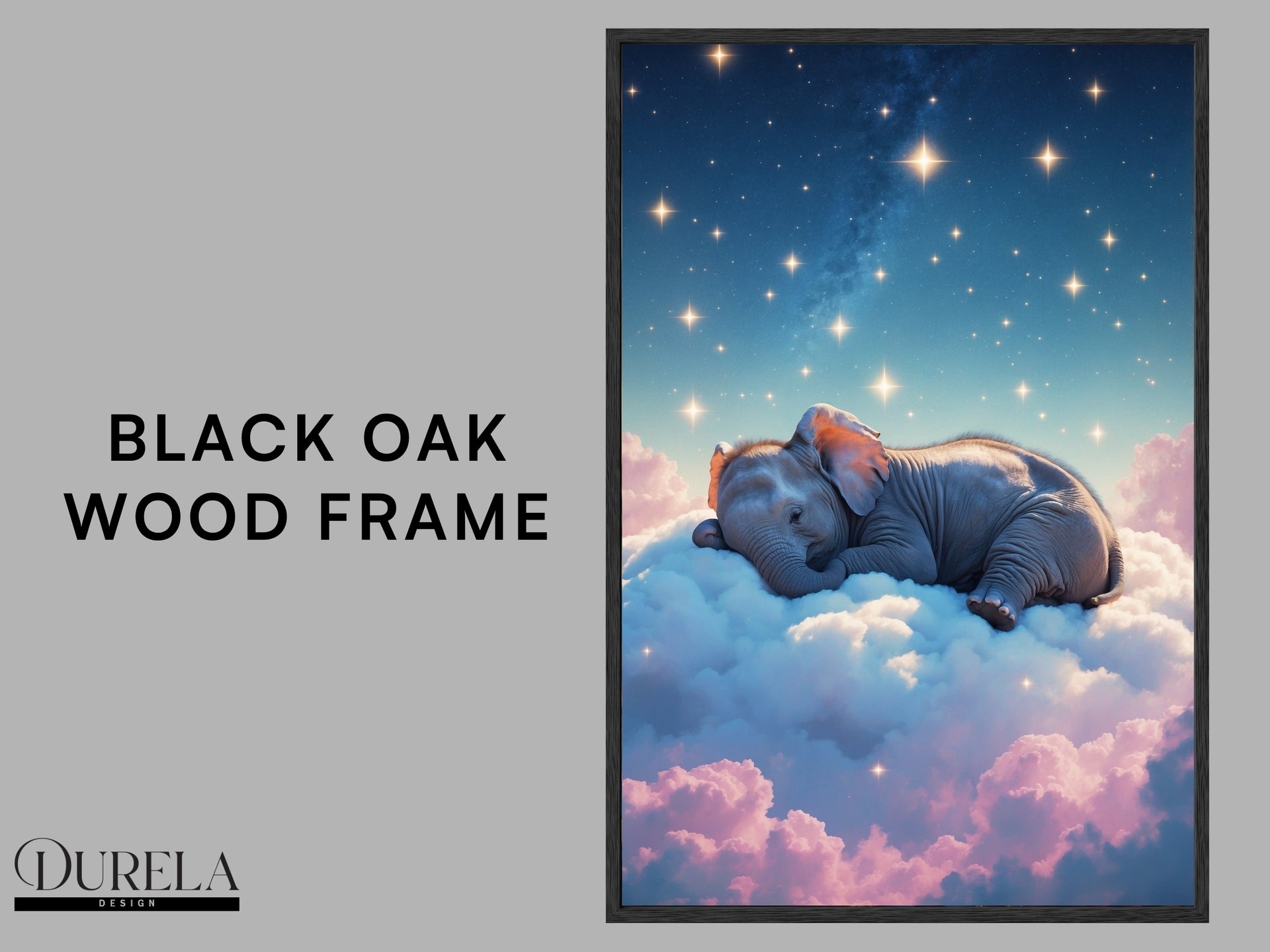 Sleepy Elephant Wall Art