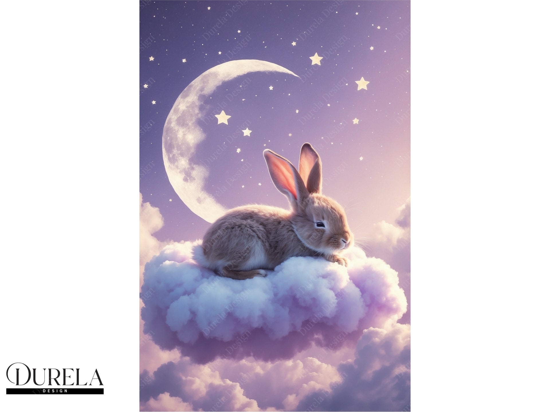 Sleepy Bunny Nursery Wall Art
