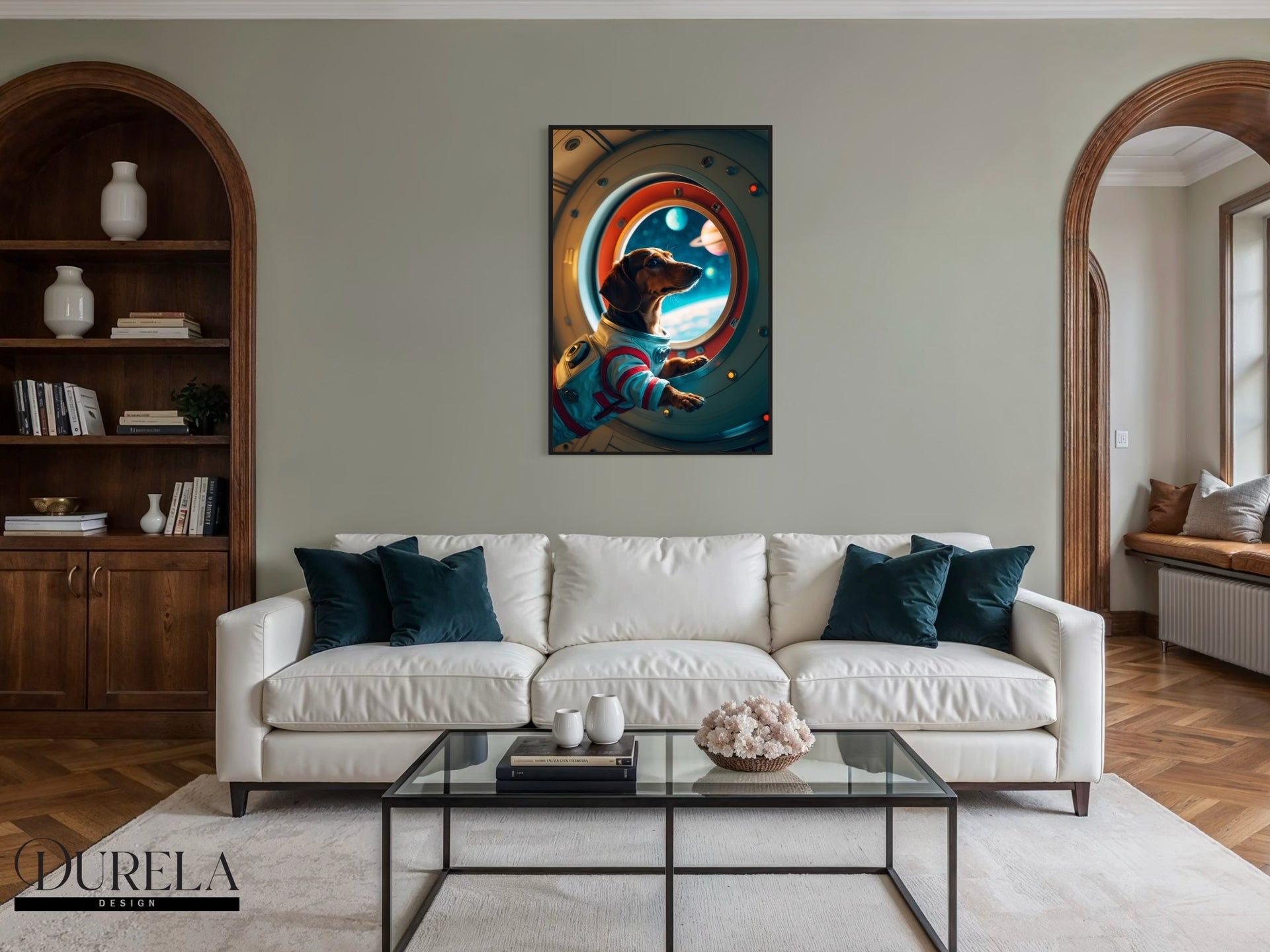 Dachshund Steampunk Pilot Fantasy Wall Art