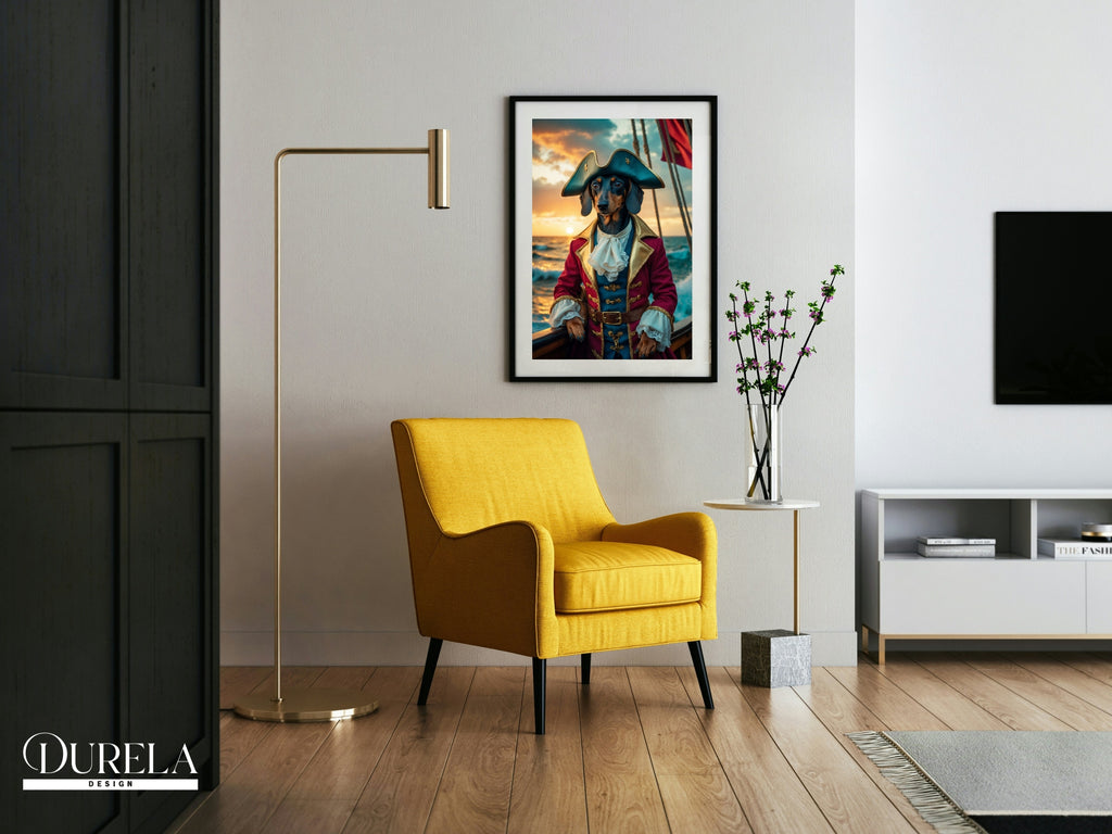 Dachshund Pirate Fantasy Wall Art