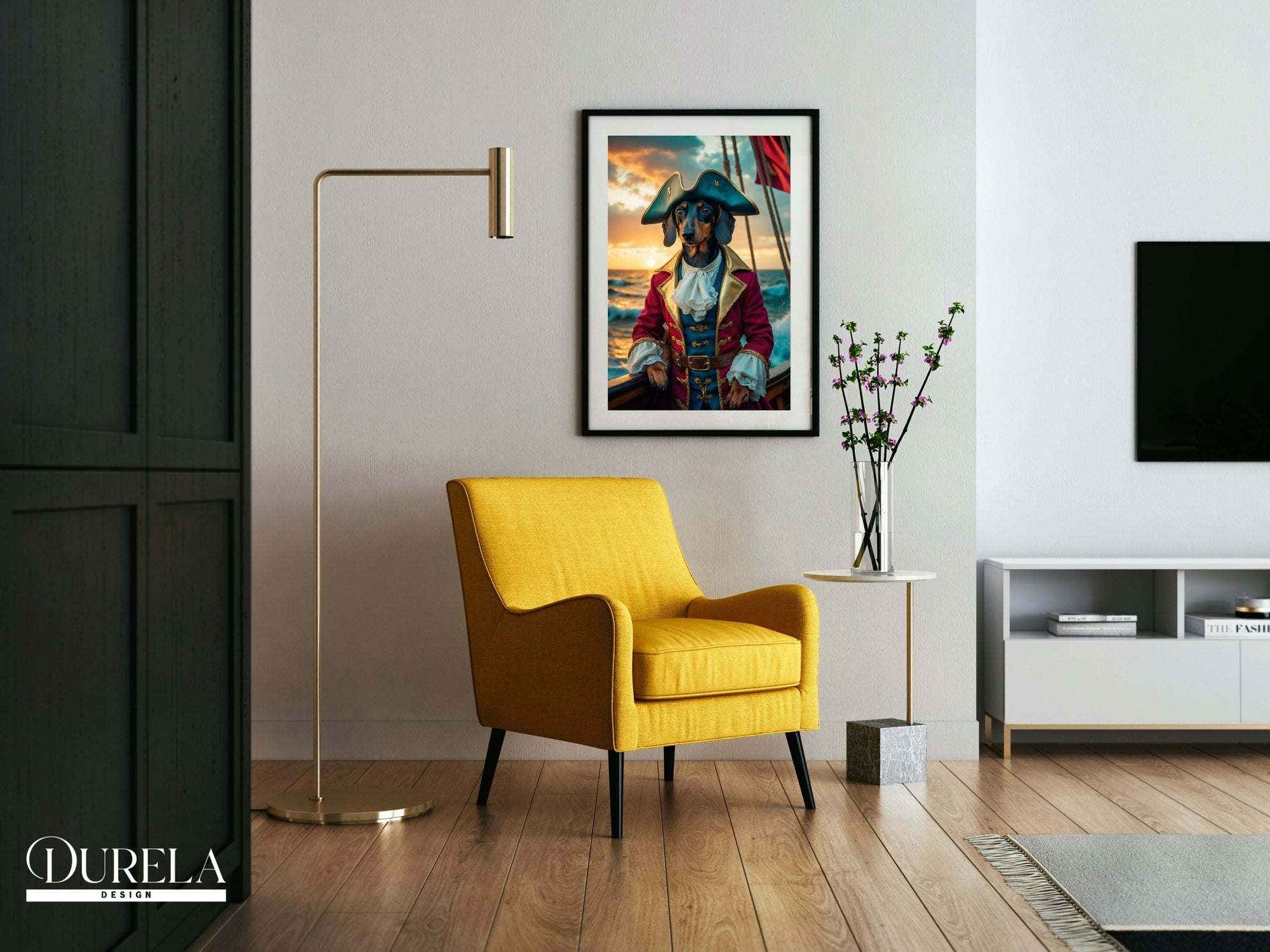Dachshund Pirate Fantasy Wall Art