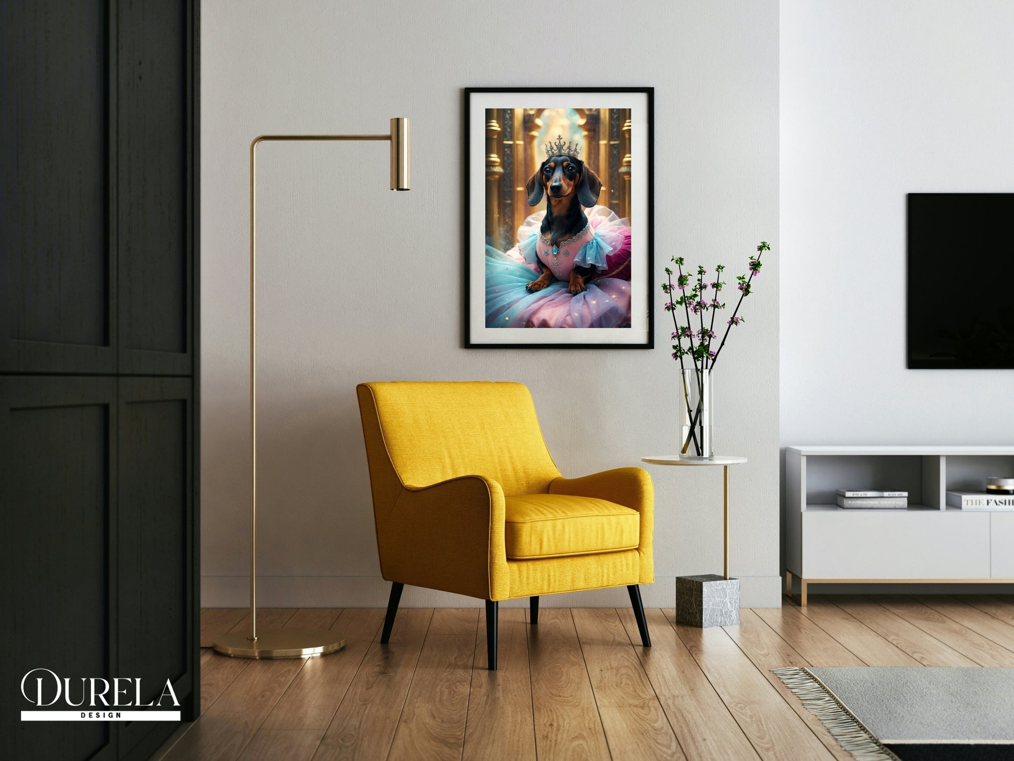 Dachshund Princess Fantasy Wall Art
