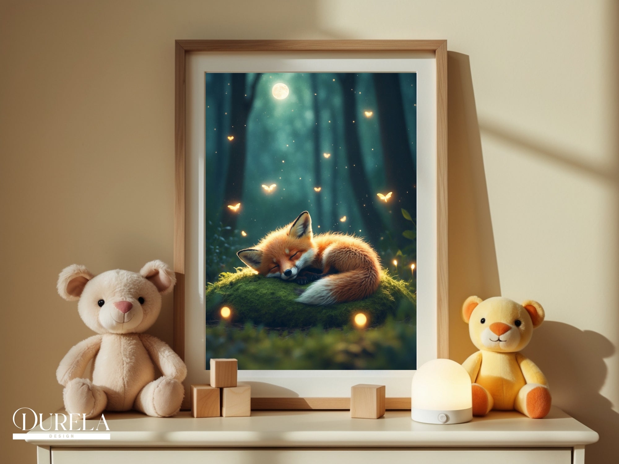 Sleepy Fox Wall Art (digital file)