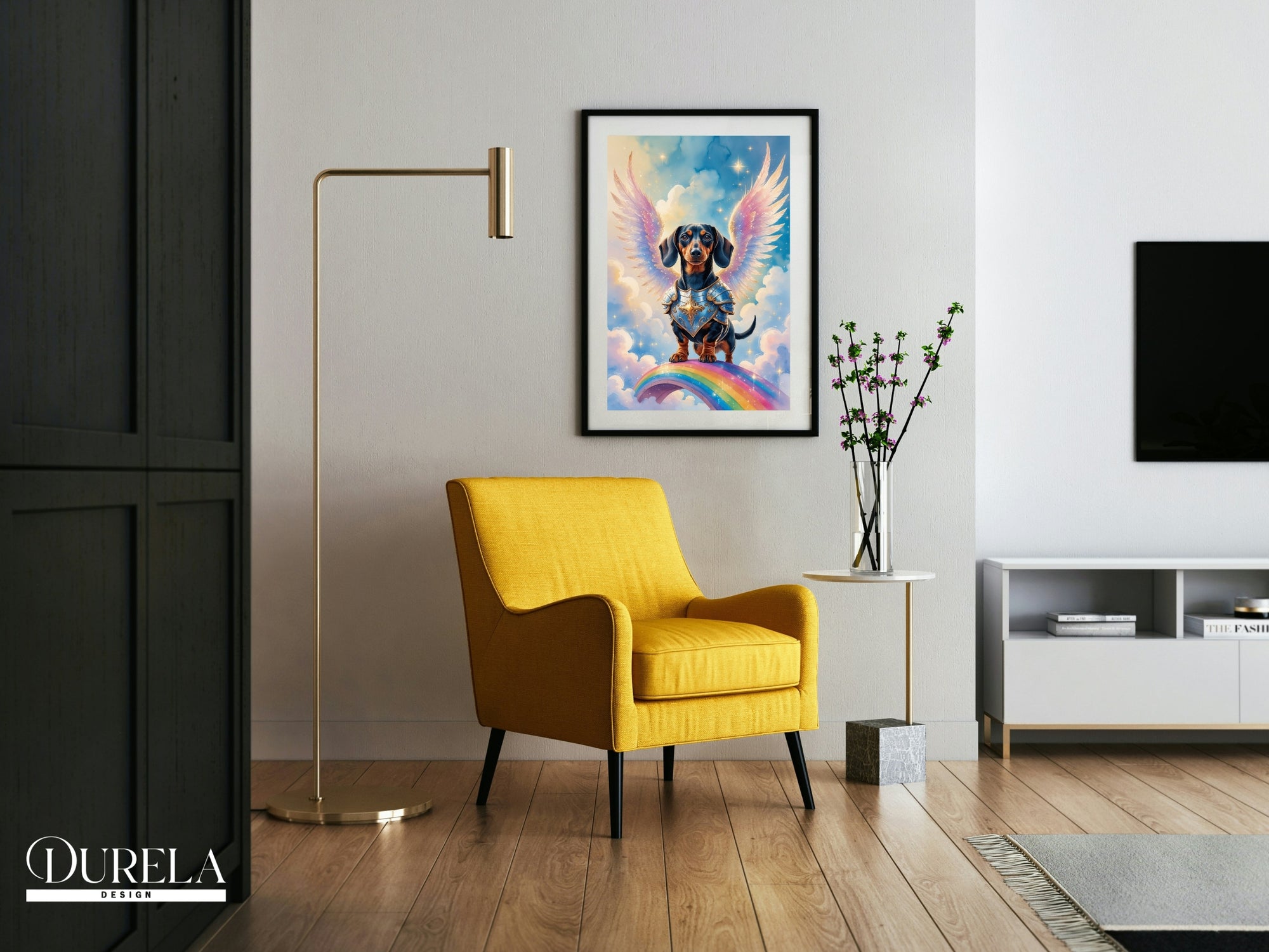 Dachshund Angel Fantasy Wall Art