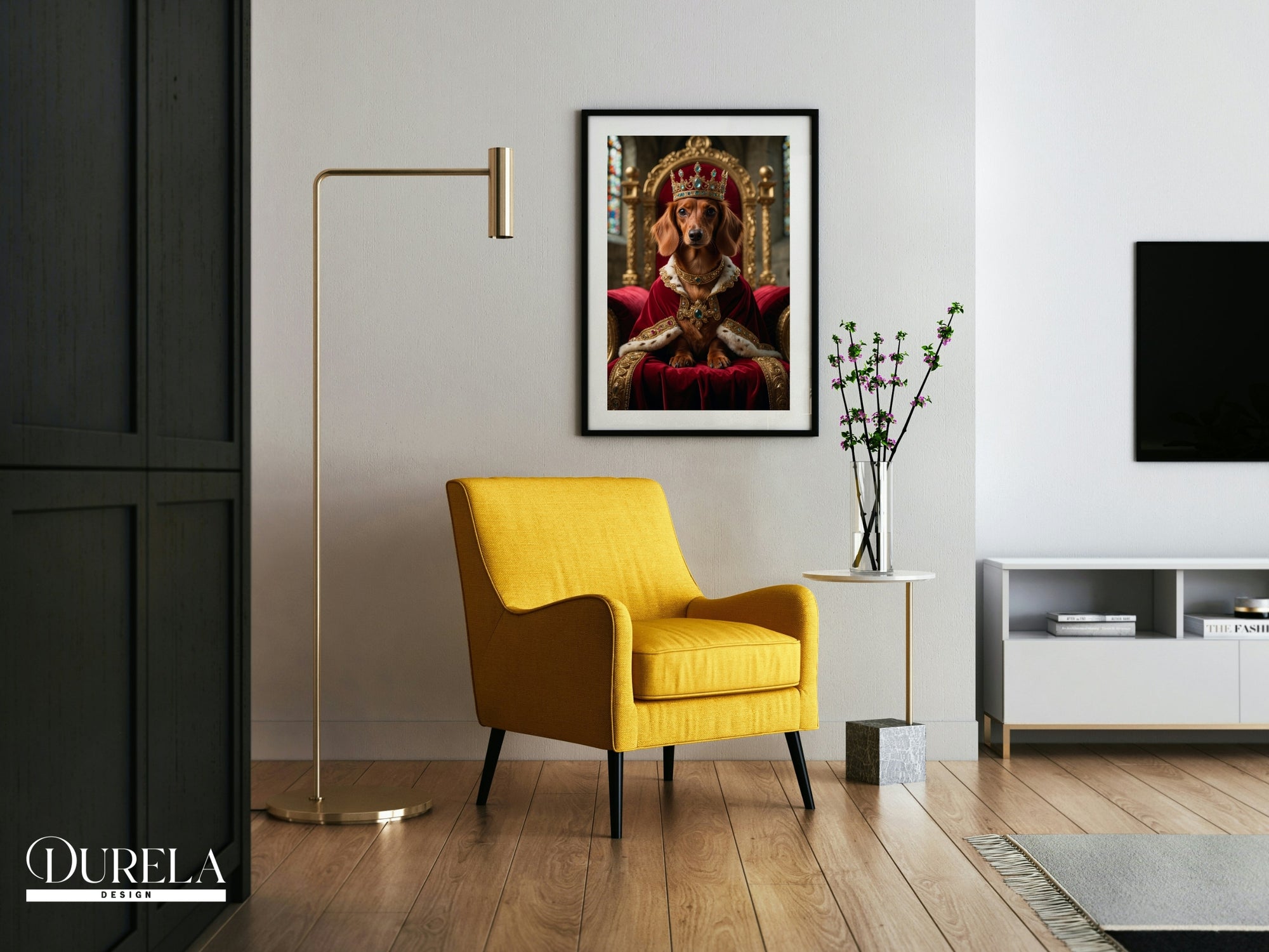 Dachshund King Fantasy Wall Art