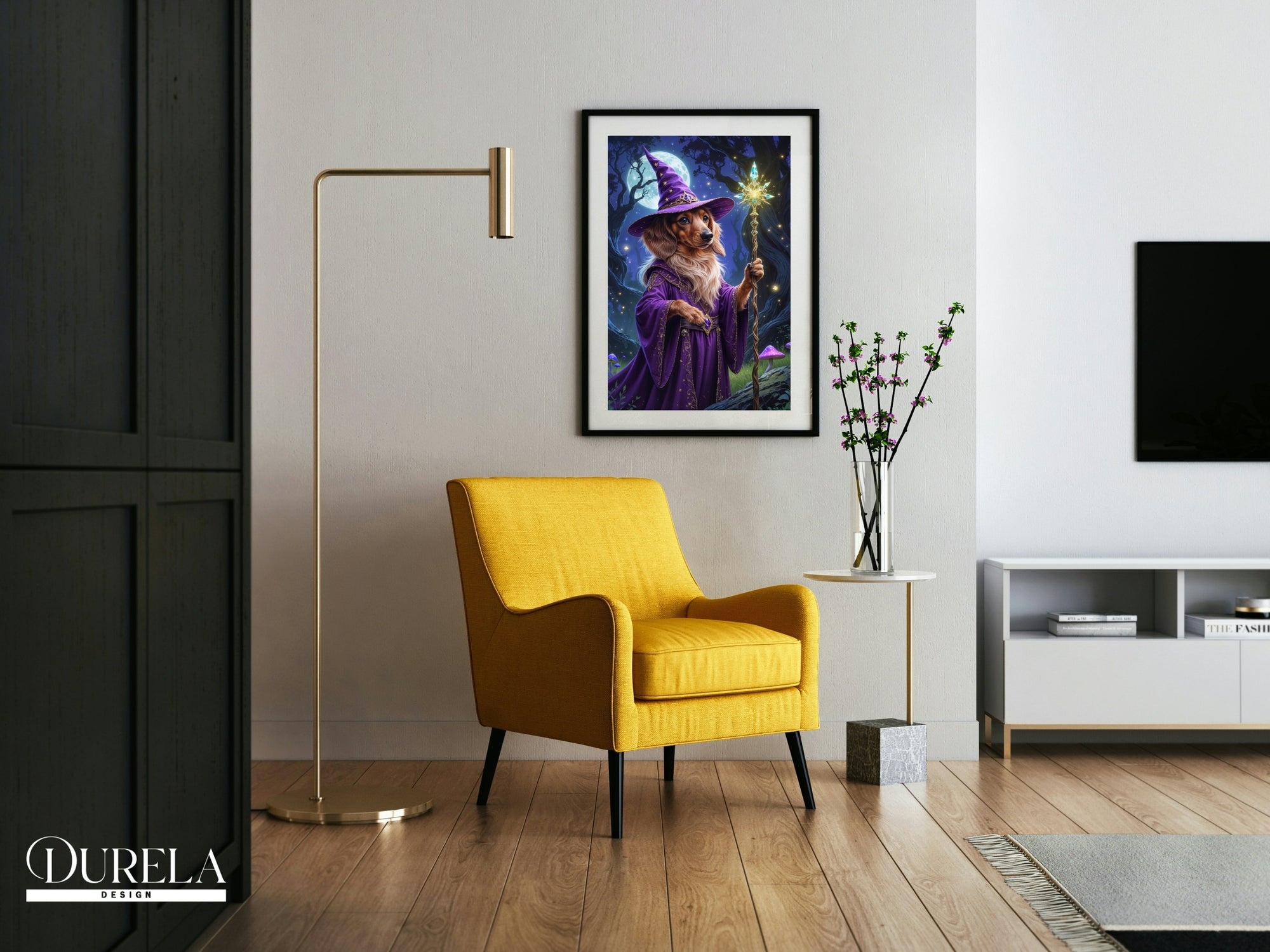 Dachshund Wizard Fantasy Wall Art (digital file)