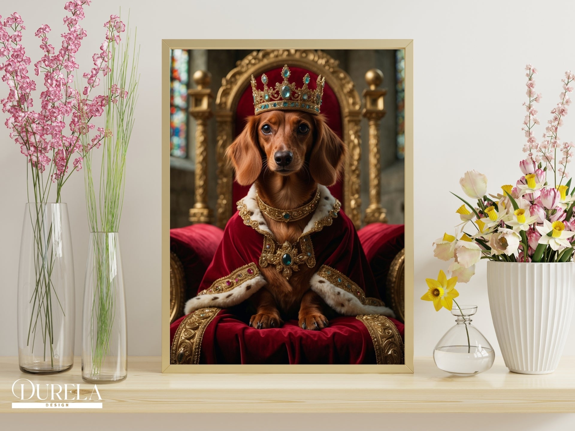 Dachshund King Fantasy Wall Art
