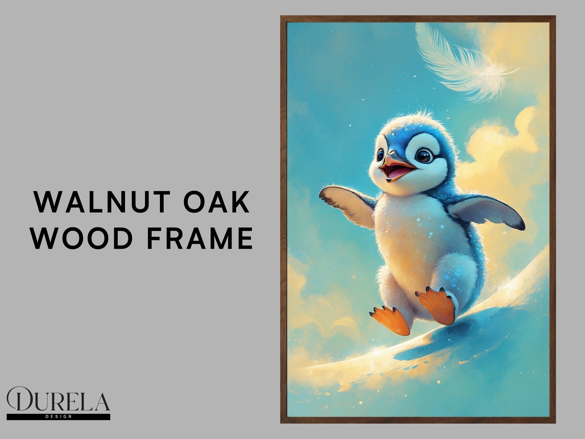 Joyful Baby Penguin Wall Art