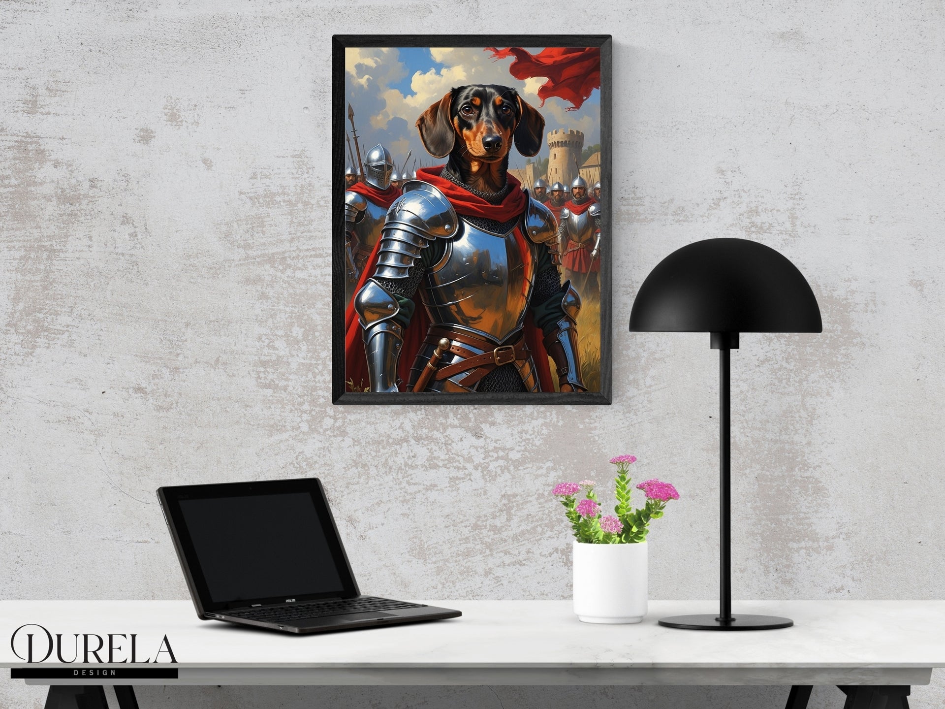 Dachshund Army Soldier Fantasy Wall Art