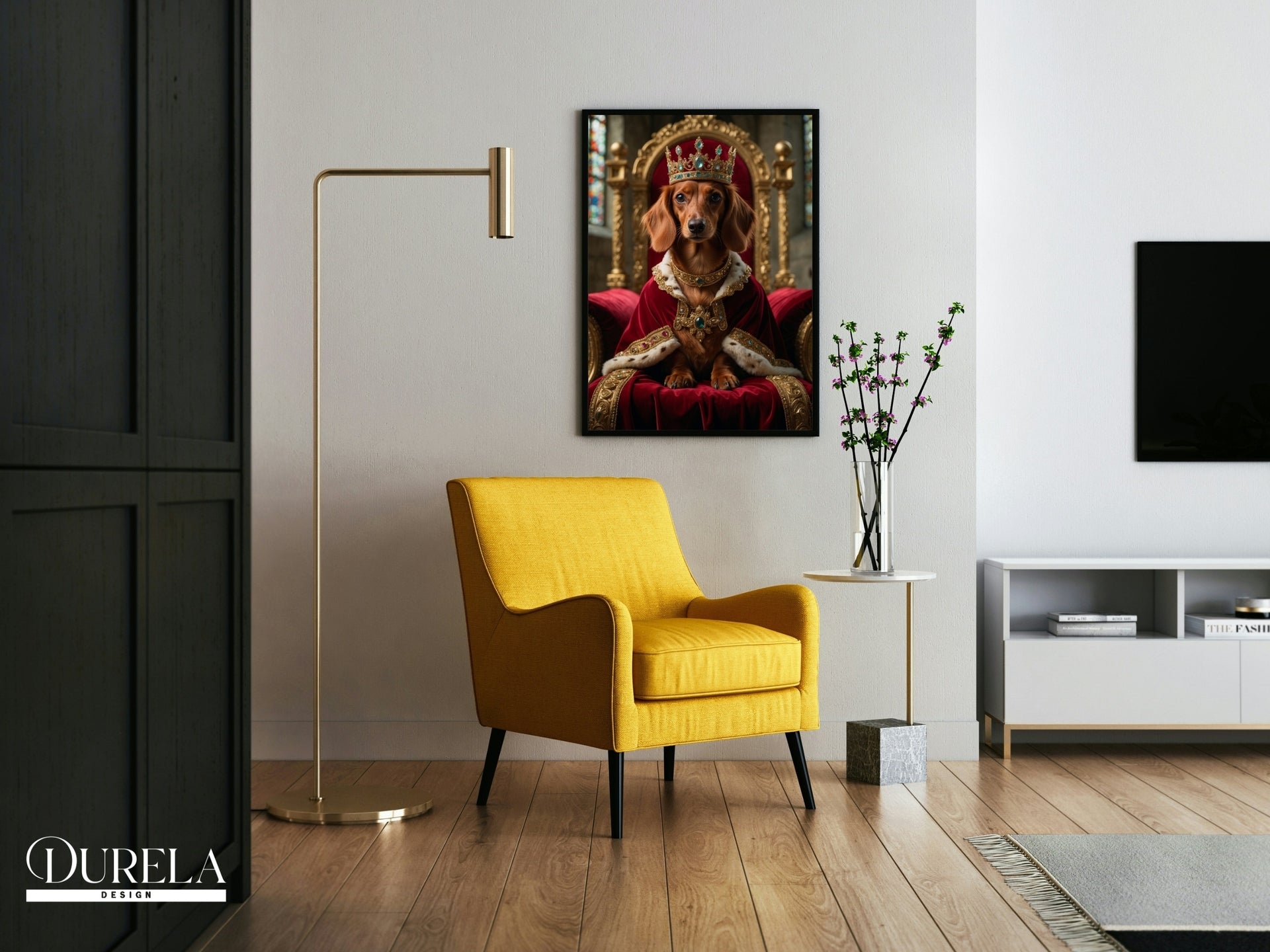 Dachshund King Fantasy Wall Art