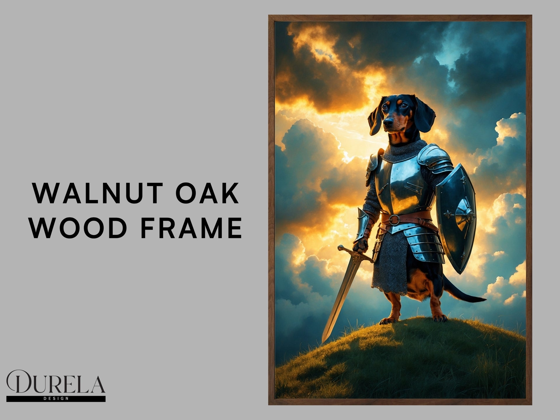 Dachshund Warrior Fantasy Wall Art
