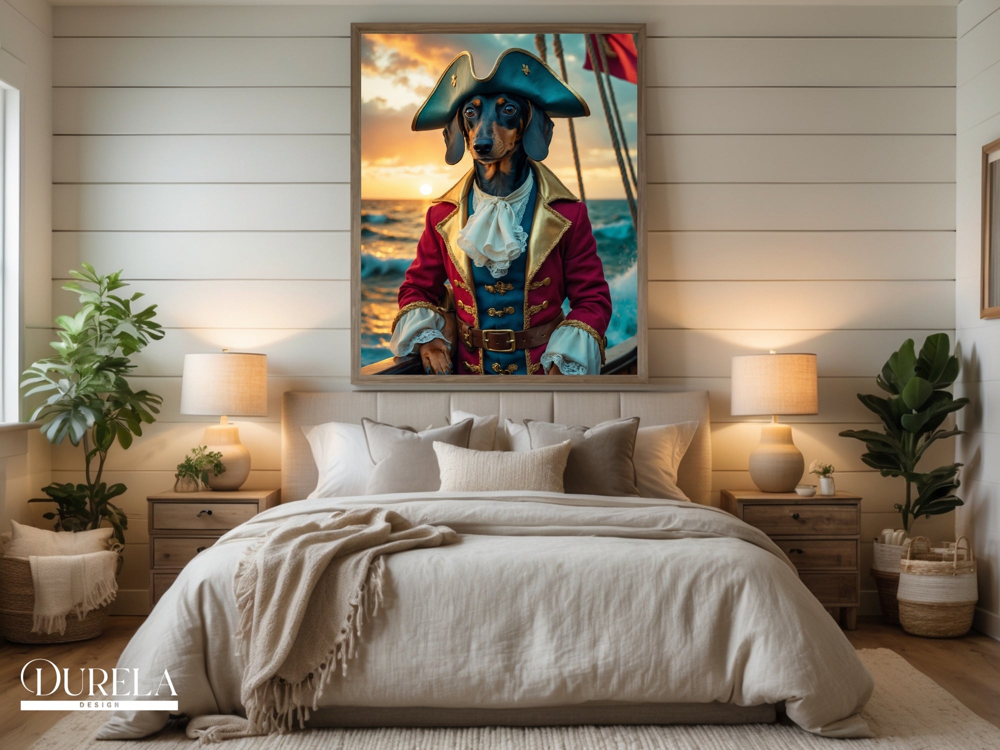 Dachshund Pirate Fantasy Wall Art