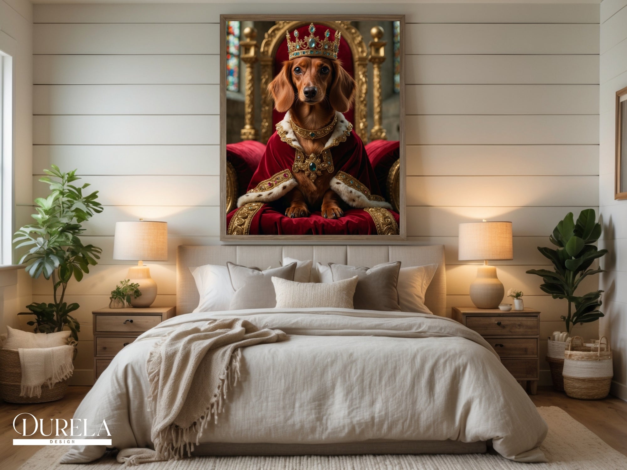 Dachshund King Fantasy Wall Art