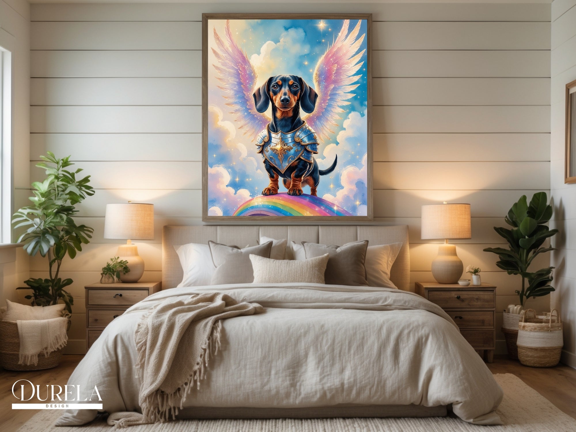 Dachshund Angel Fantasy Wall Art