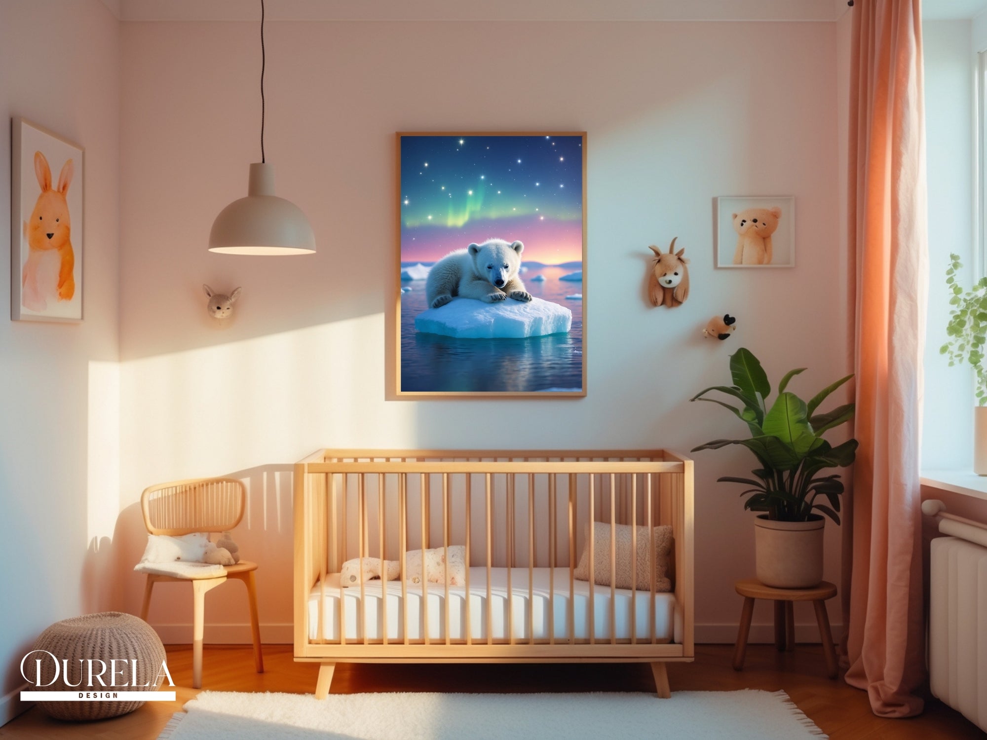 Sleepy Polar Bear Wall Art (digital file)