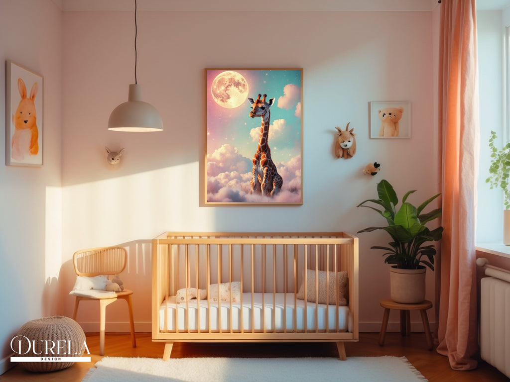 Moonlight Giraffe Wall Art (digital file)