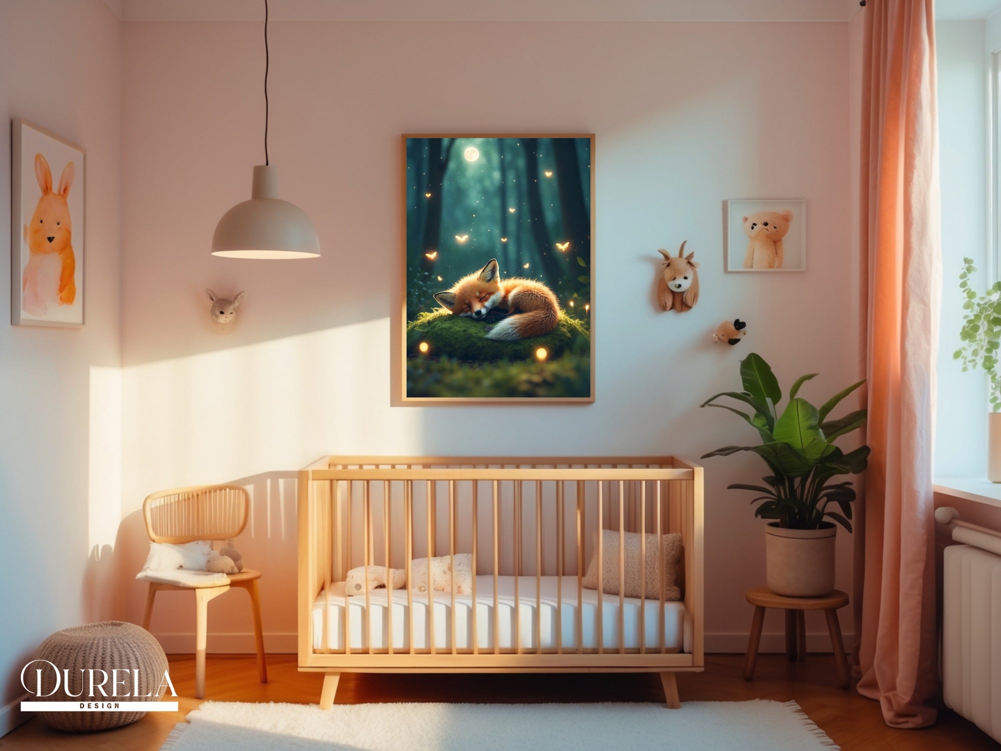 Sleepy Fox Wall Art (digital file)