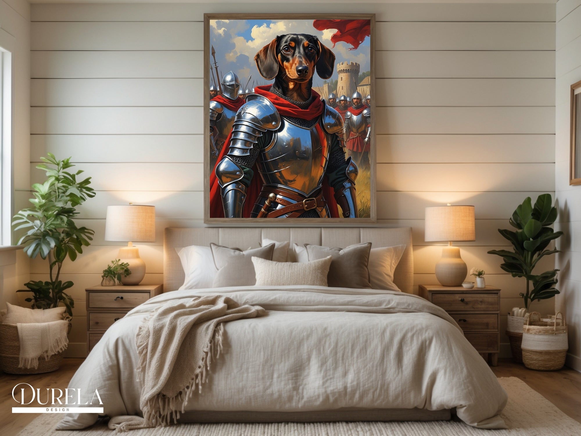 Dachshund Soldier Fantasy Wall Art