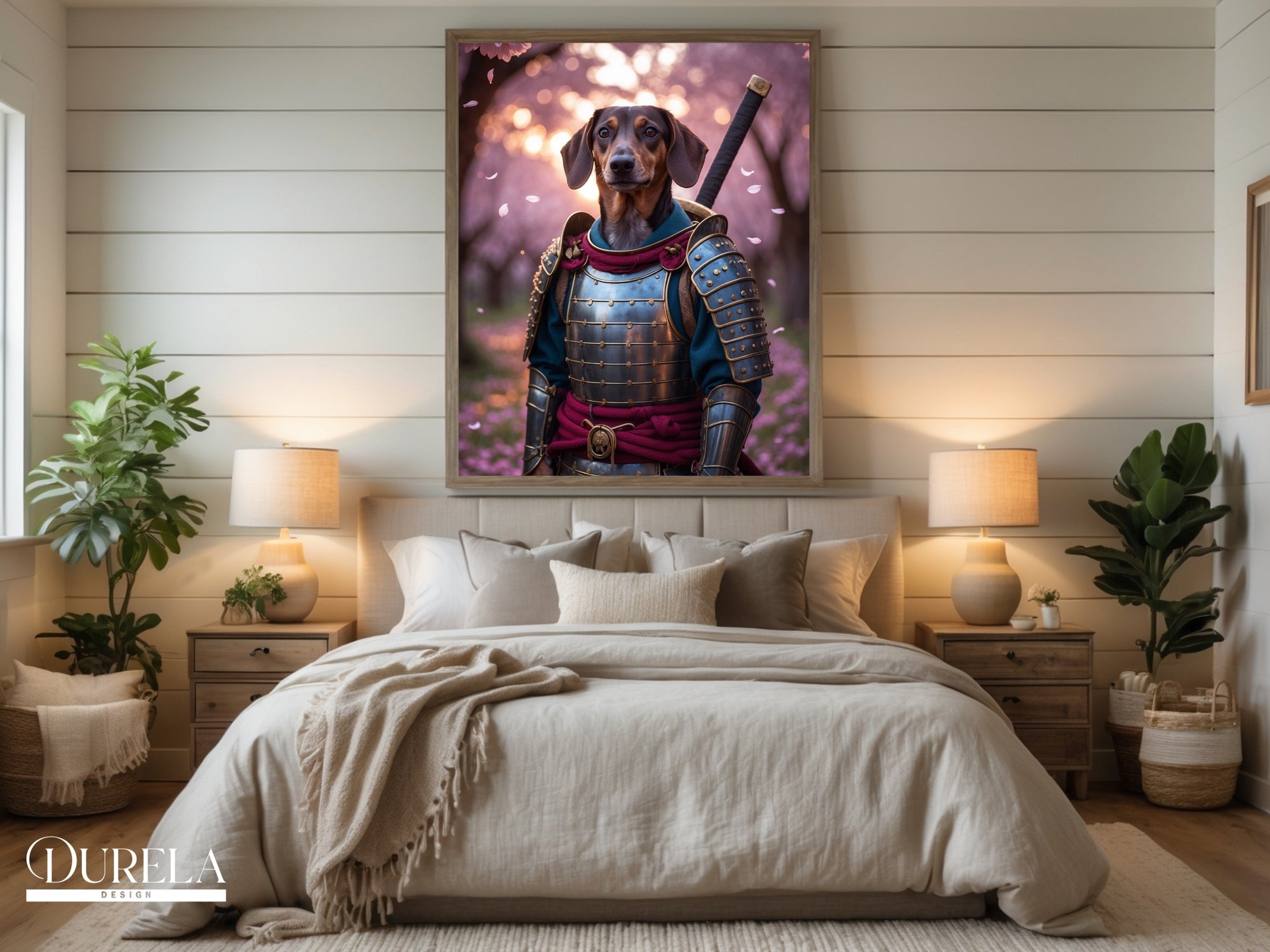 Dachshund Samurai Fantasy Wall Art