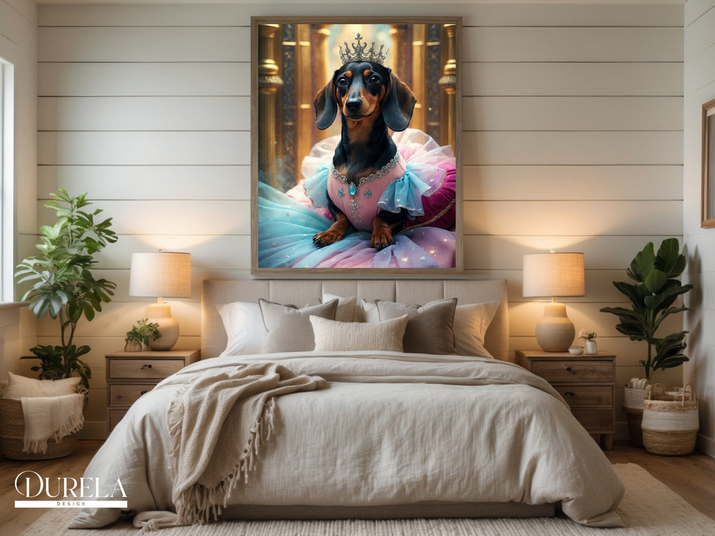 Dachshund Princess Fantasy Wall Art