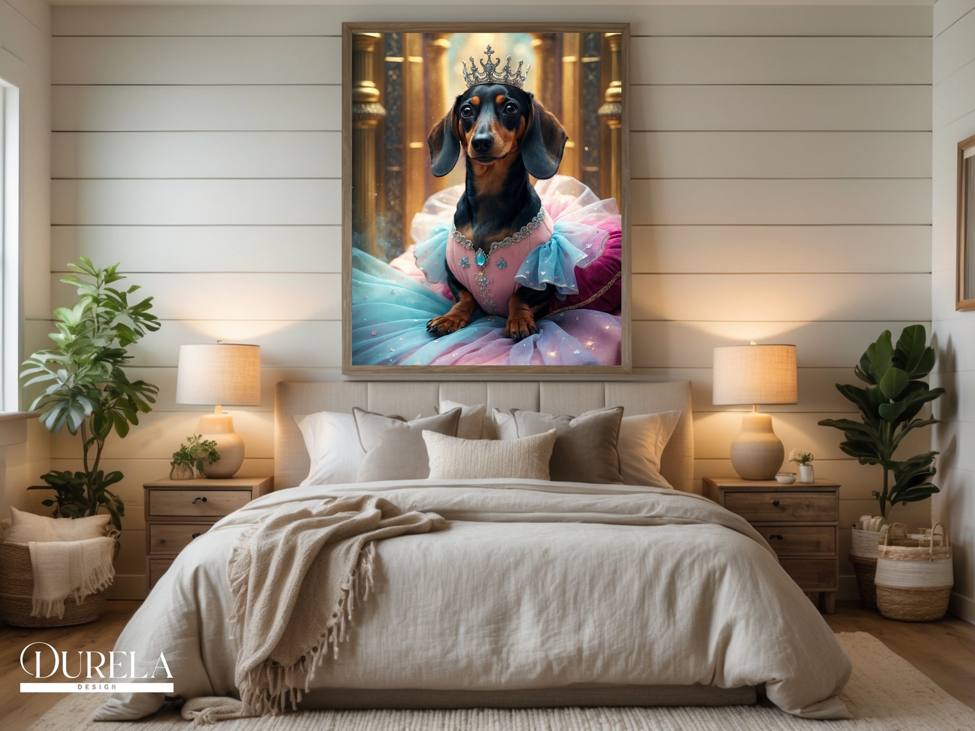 Dachshund Princess Fantasy Wall Art
