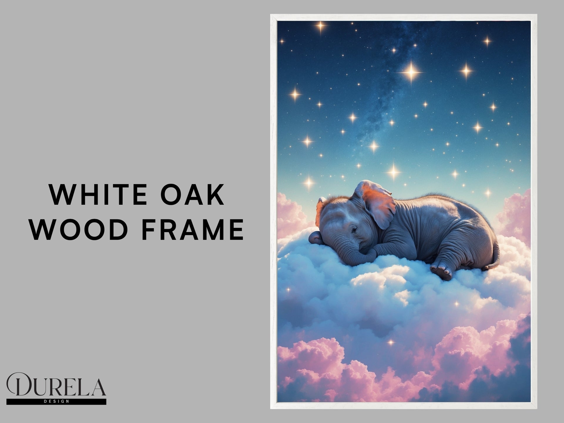 Sleepy Elephant Wall Art
