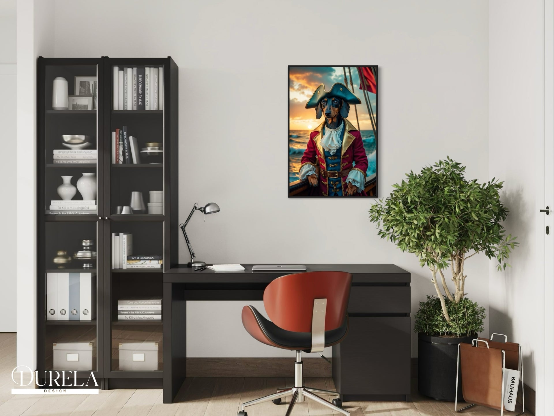 Dachshund Pirate Fantasy Wall Art