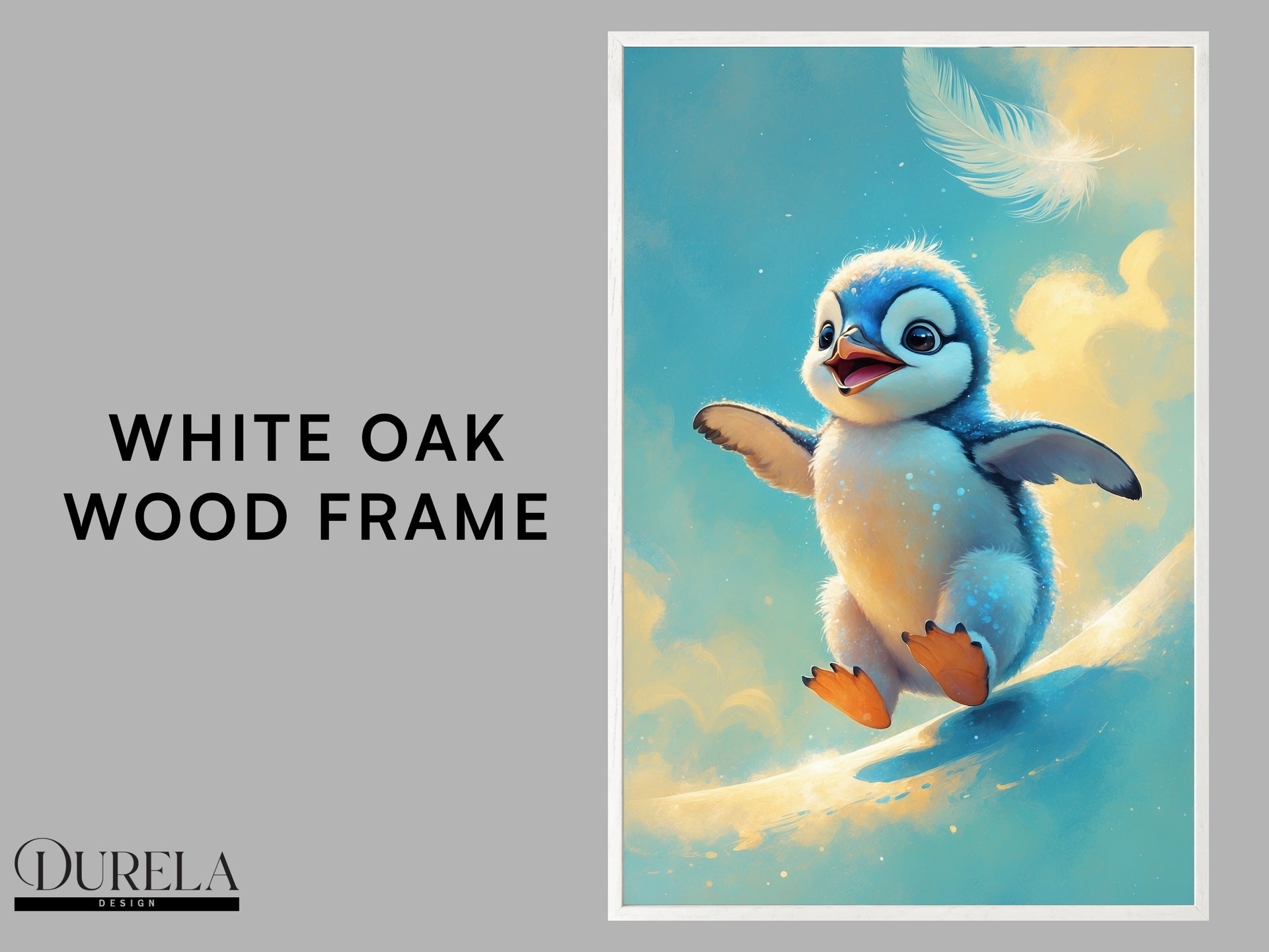 Joyful Baby Penguin Wall Art